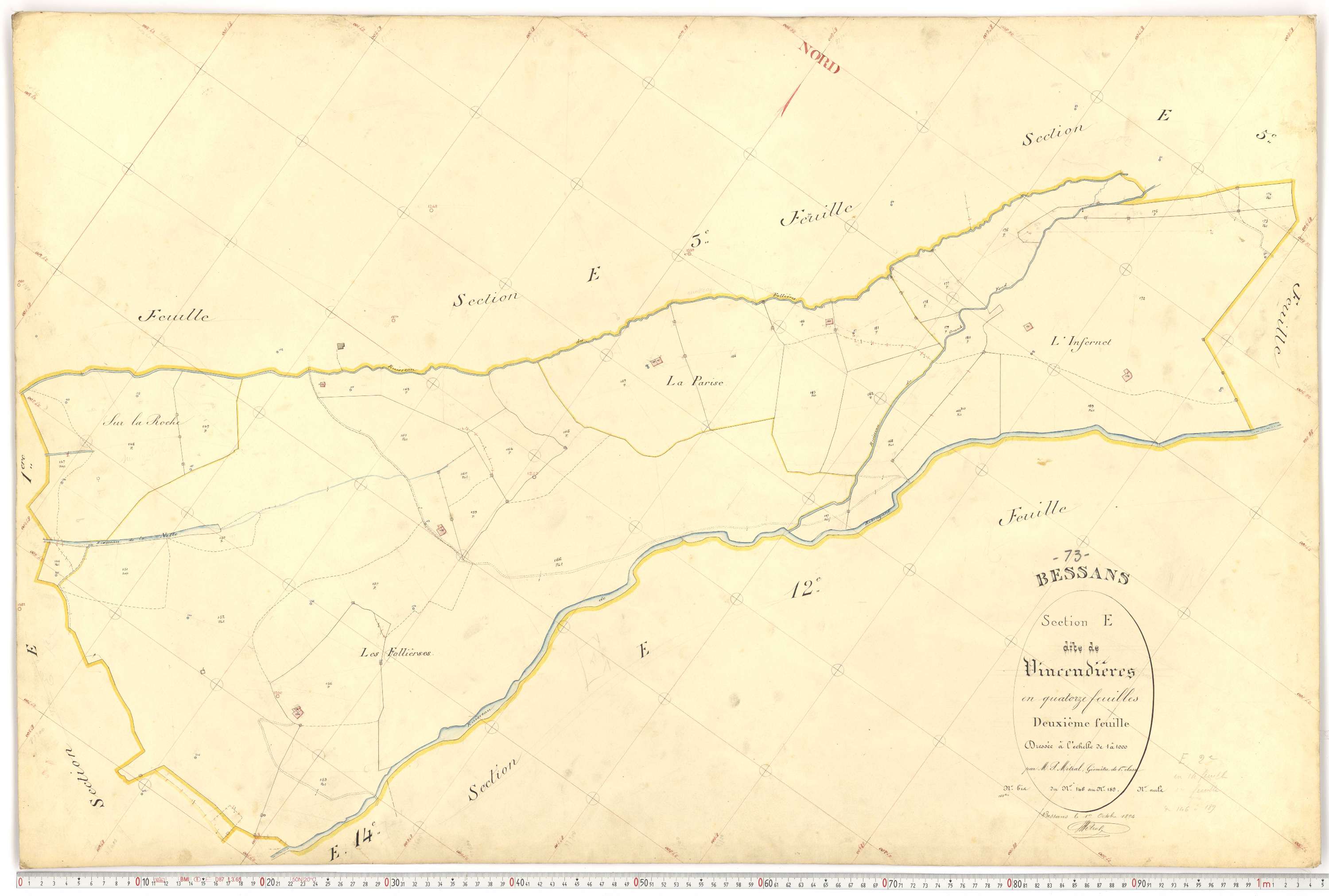 Bessans - Plans cadastraux du premier cadastre français.