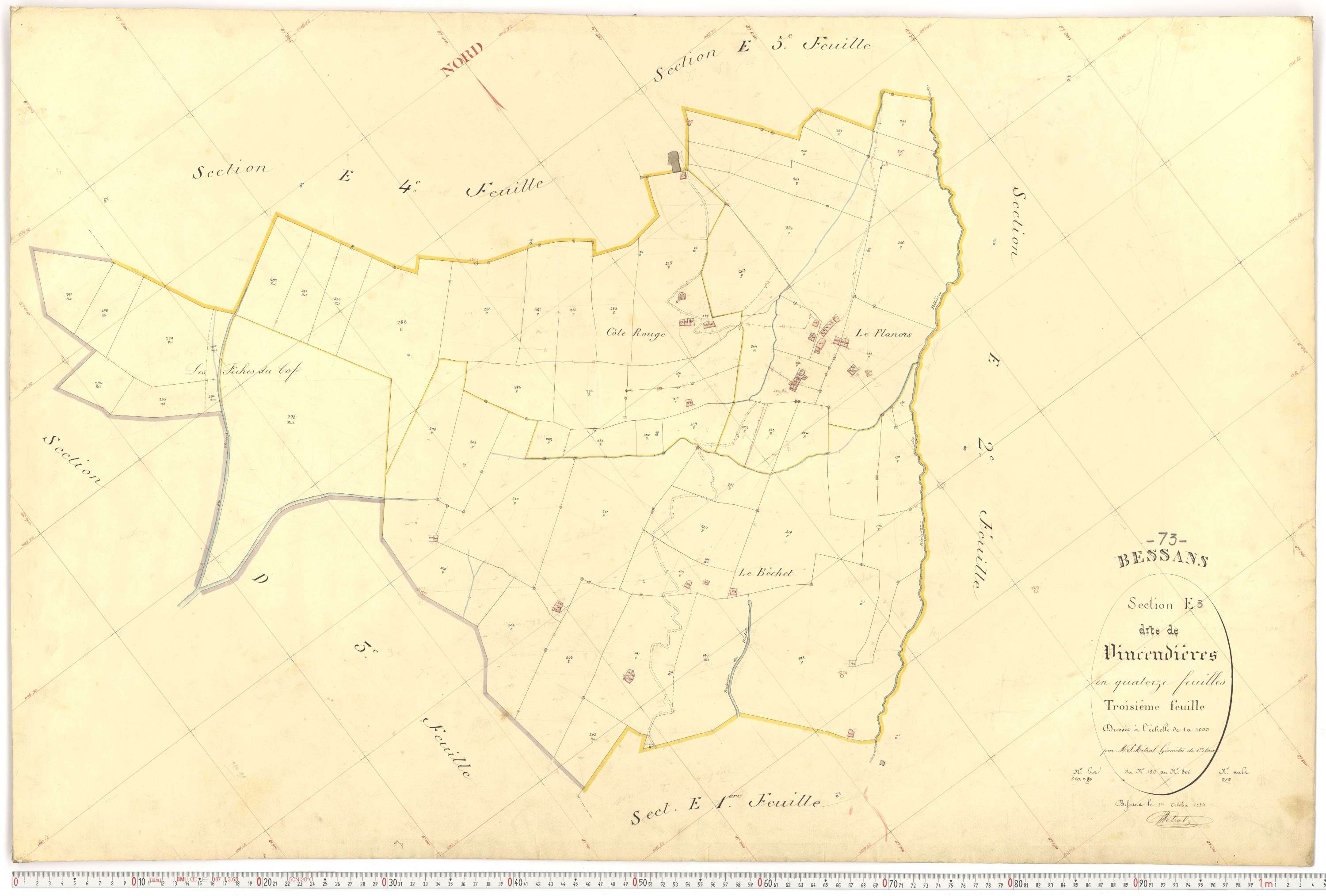 Bessans - Plans cadastraux du premier cadastre français.