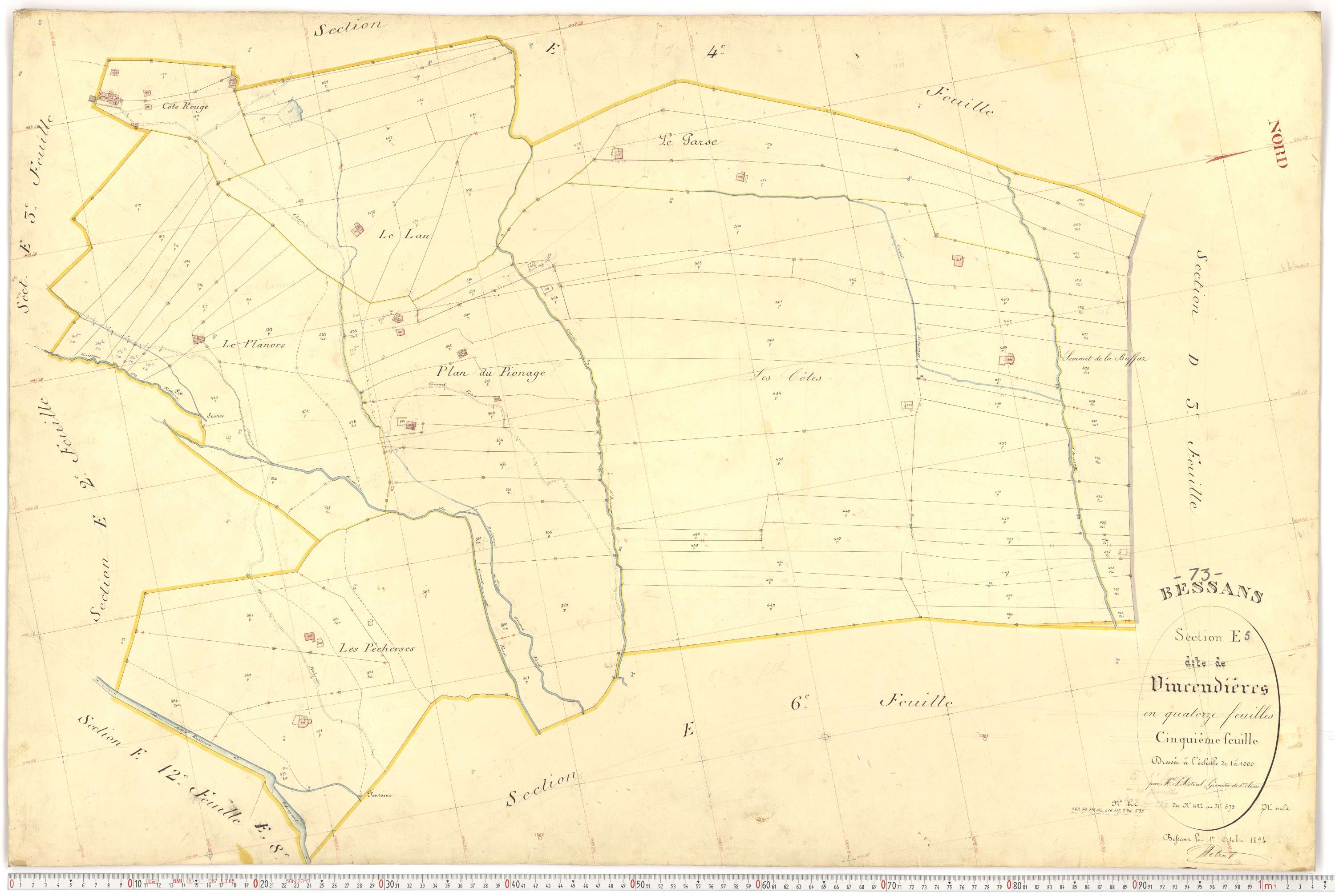 Bessans - Plans cadastraux du premier cadastre français.