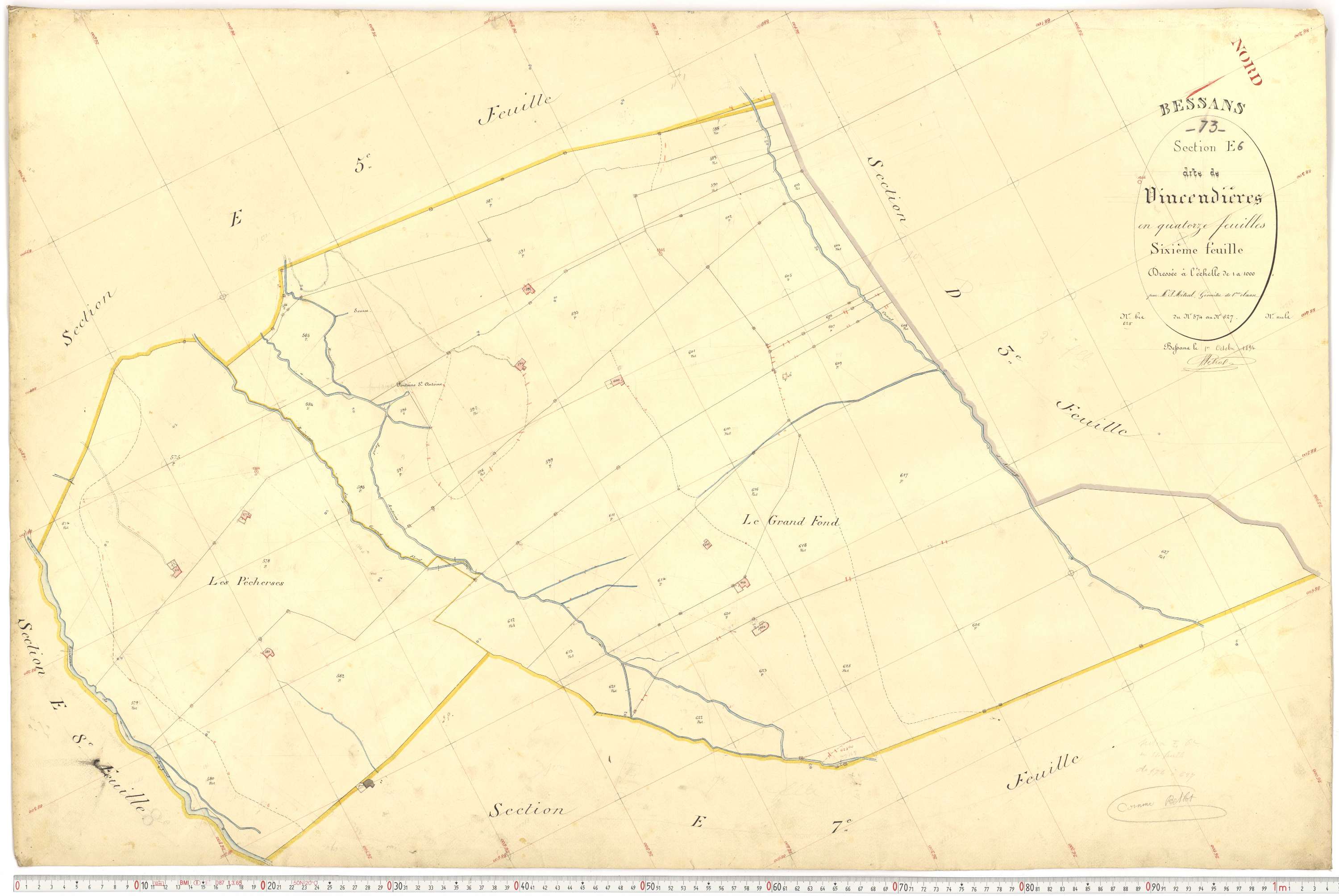 Bessans - Plans cadastraux du premier cadastre français.