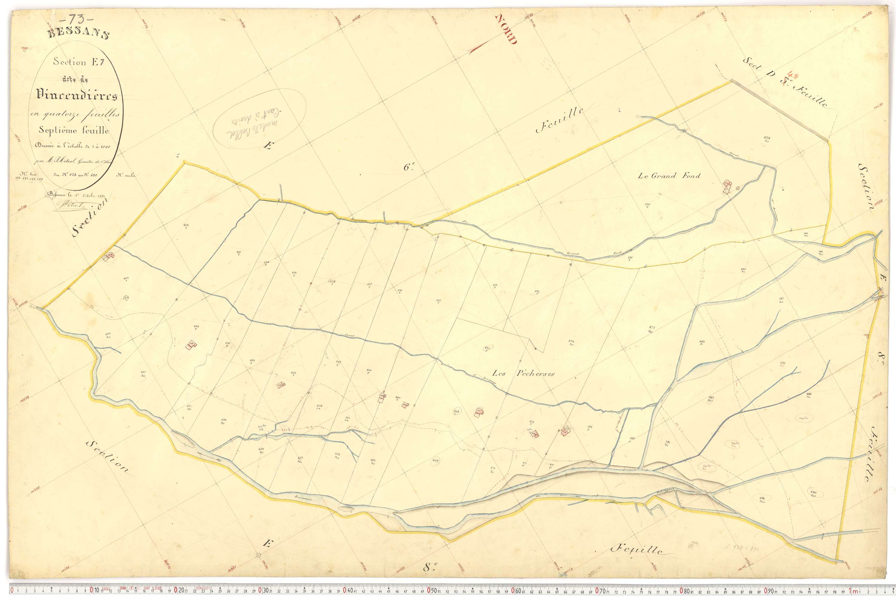 Bessans - Plans cadastraux du premier cadastre français.