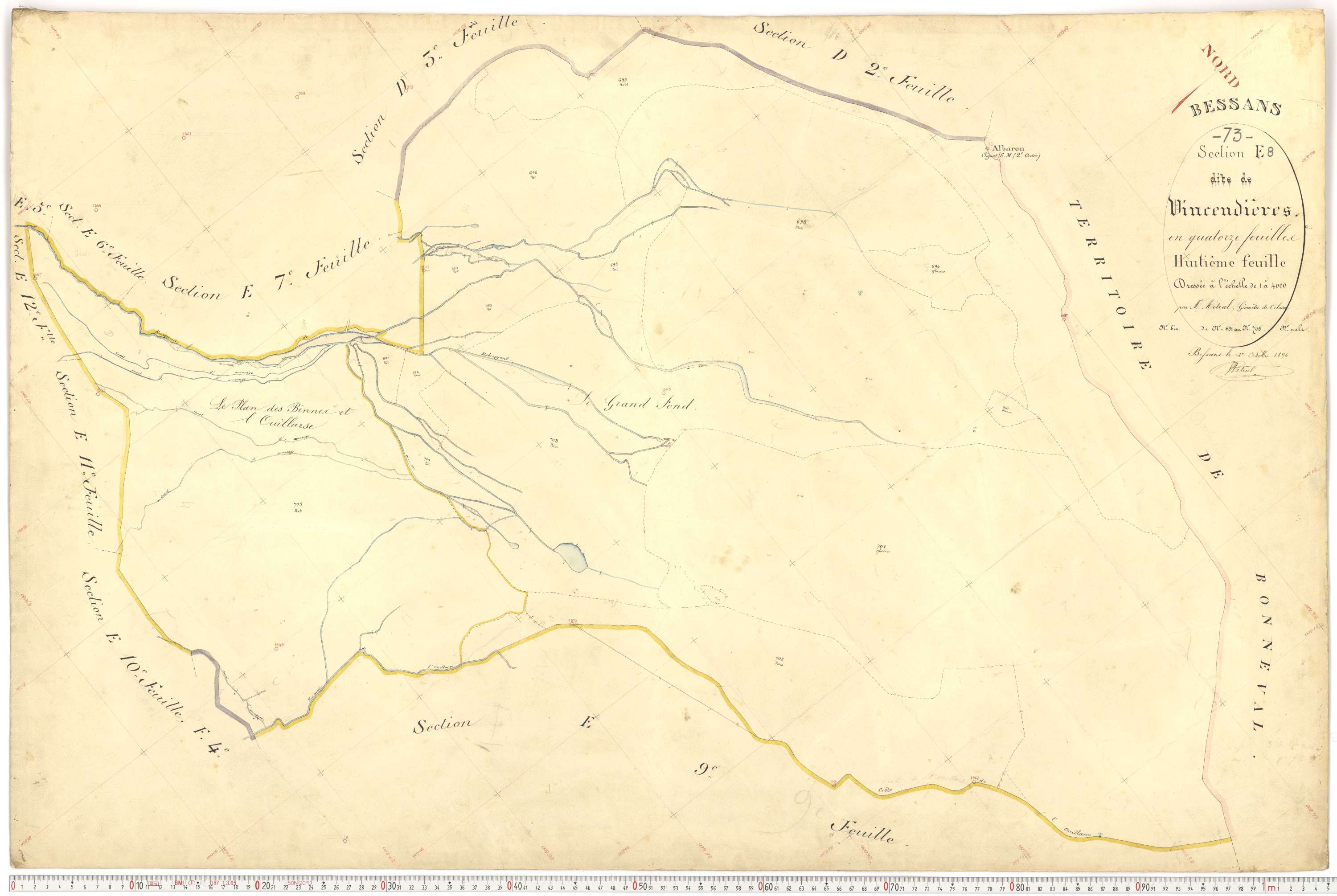 Bessans - Plans cadastraux du premier cadastre français.