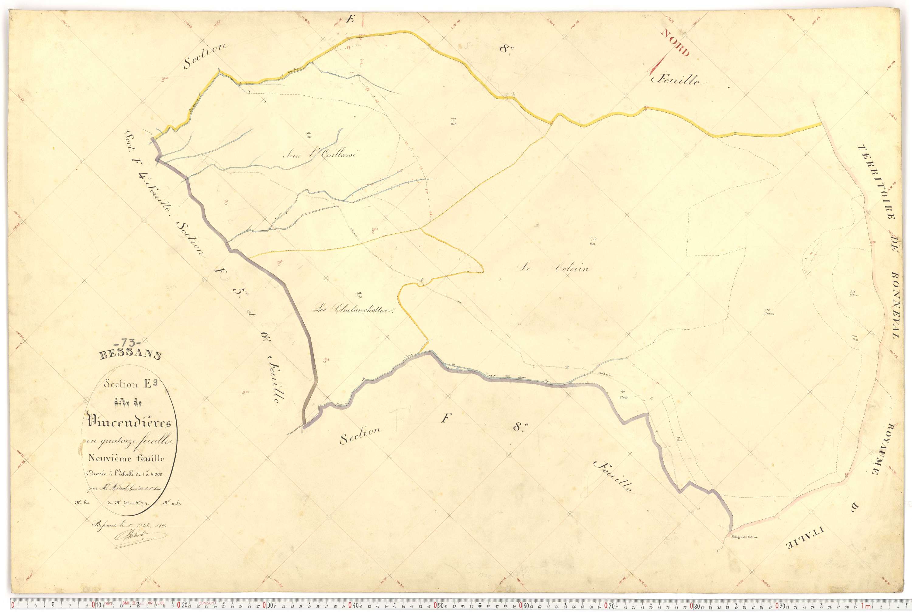 Bessans - Plans cadastraux du premier cadastre français.