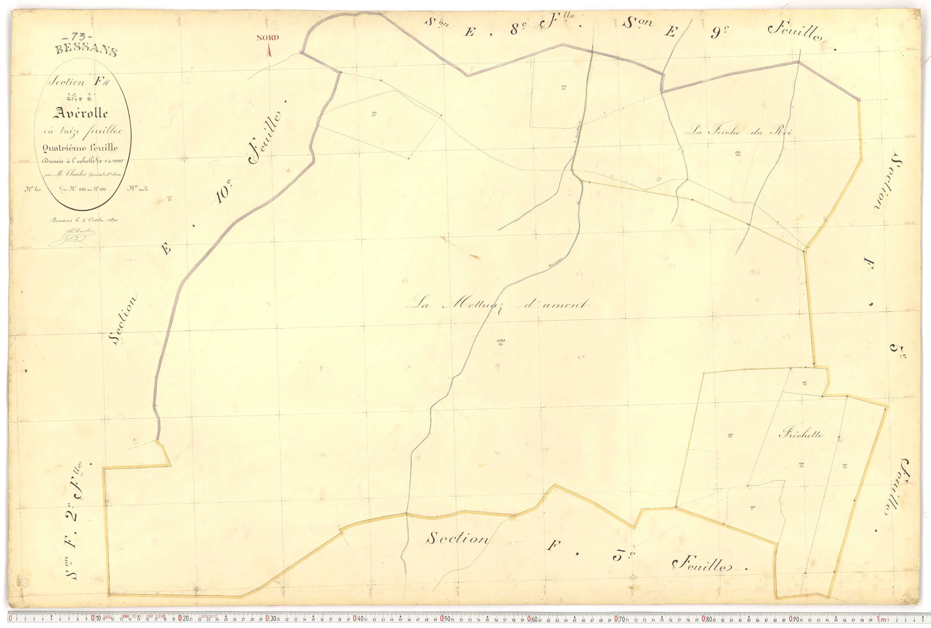 Bessans - Plans cadastraux du premier cadastre français.