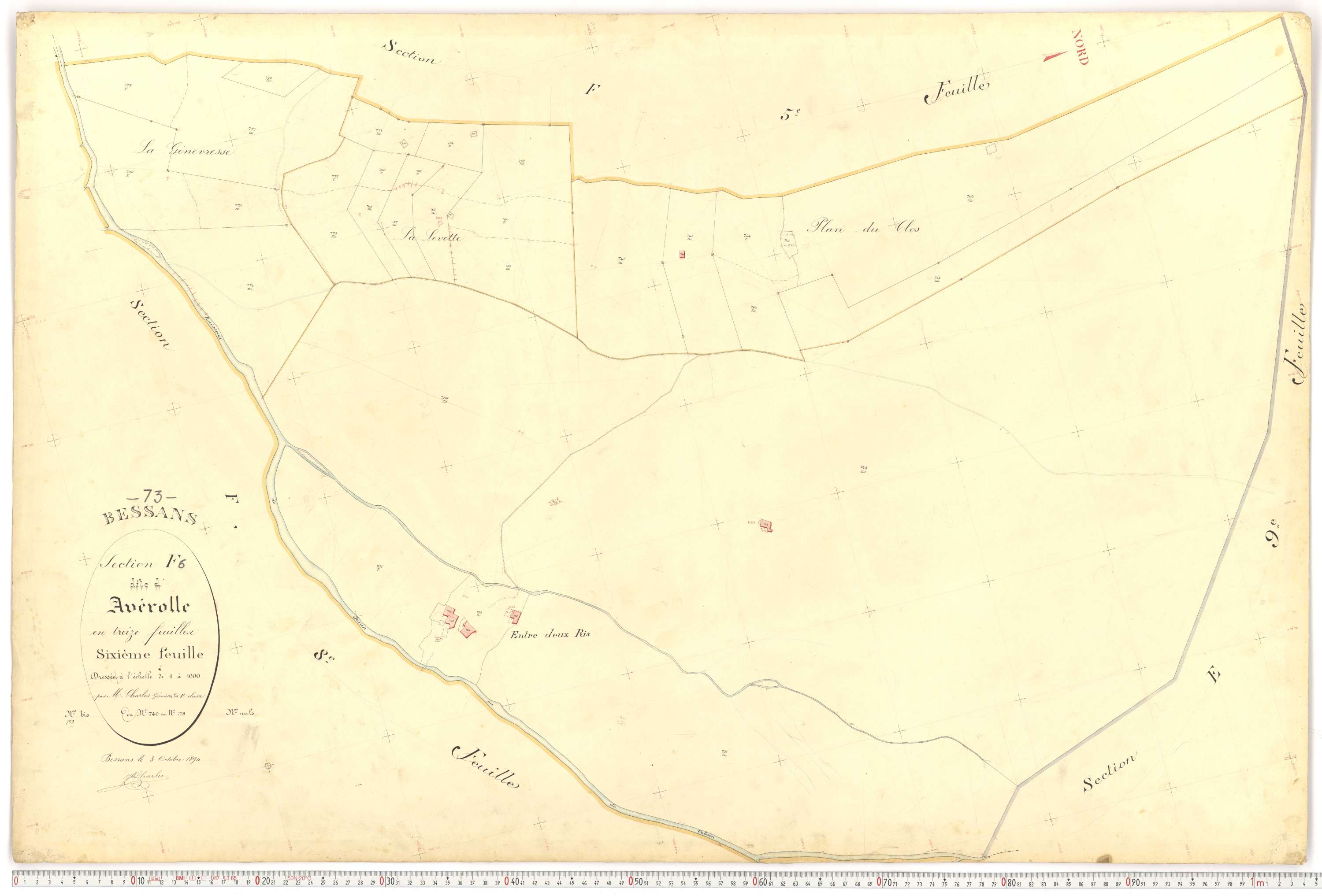 Bessans - Plans cadastraux du premier cadastre français.
