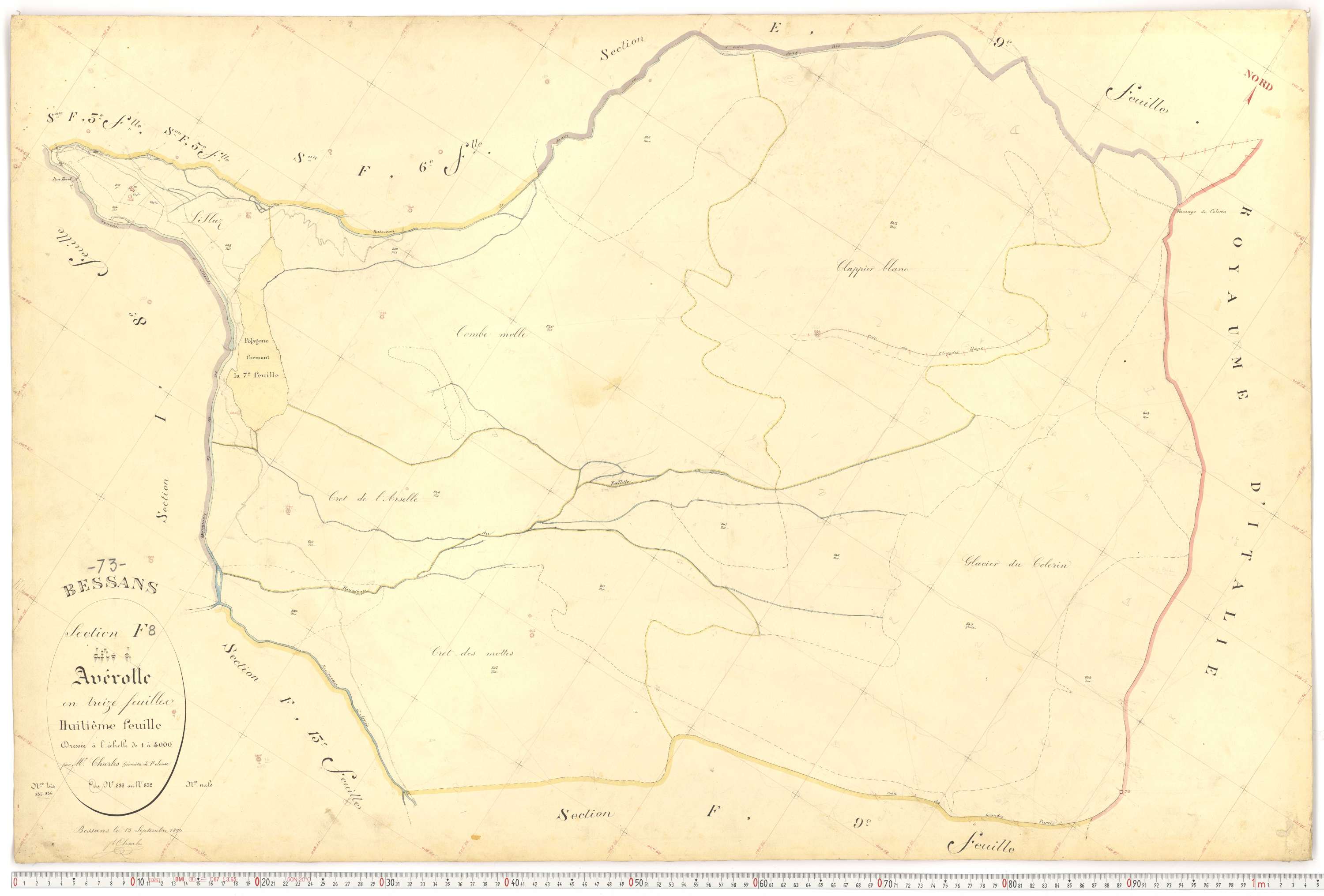 Bessans - Plans cadastraux du premier cadastre français.