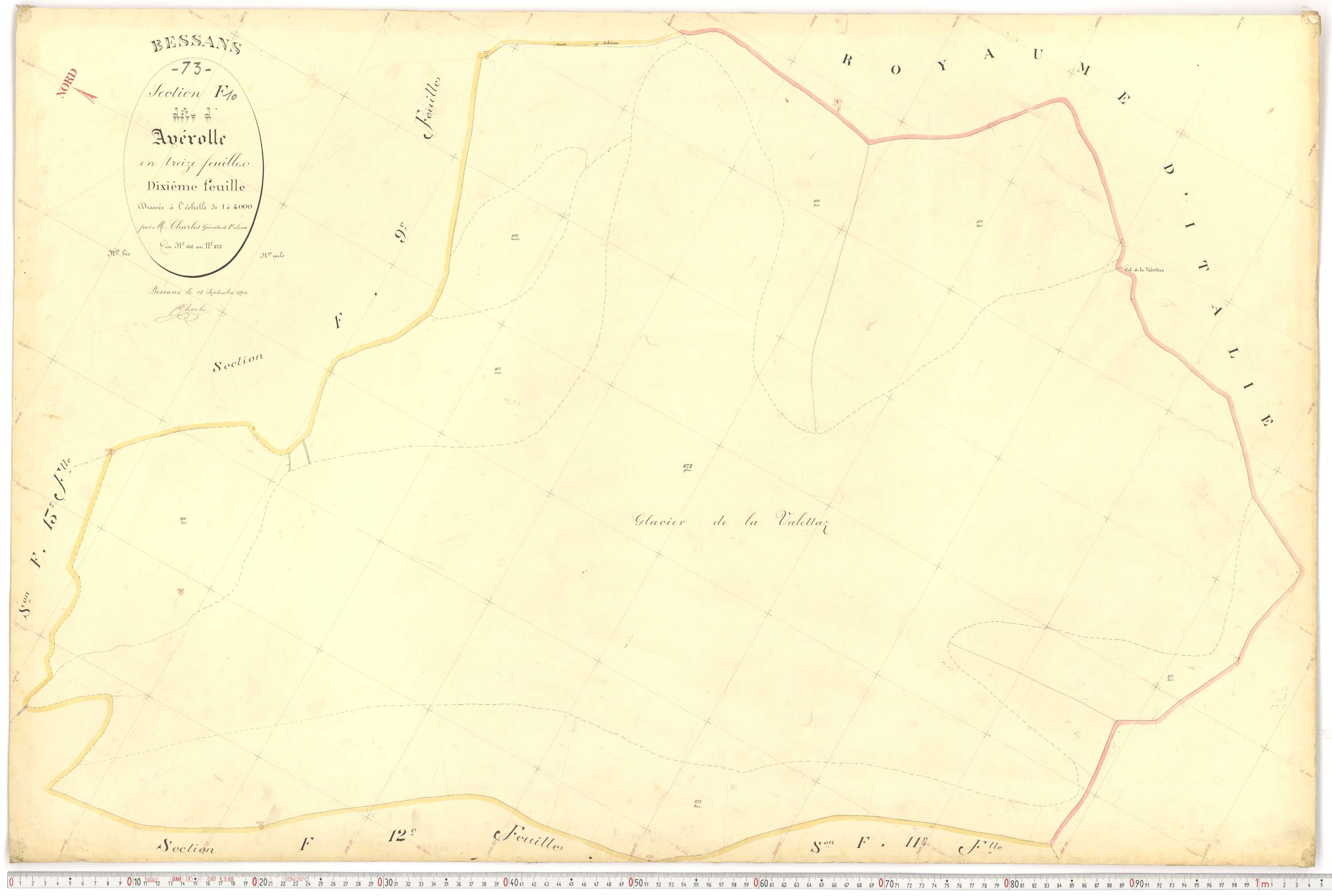 Bessans - Plans cadastraux du premier cadastre français.