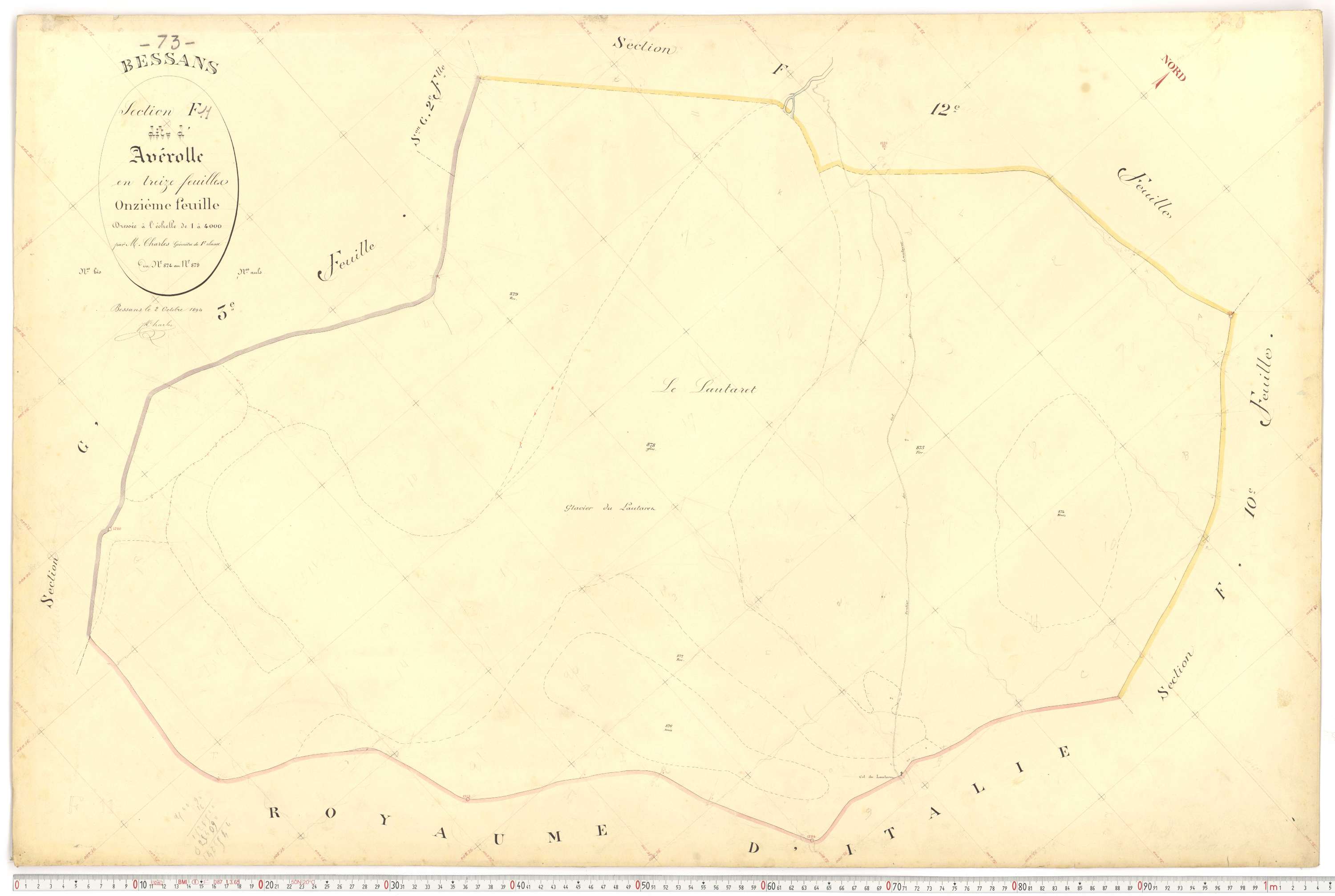 Bessans - Plans cadastraux du premier cadastre français.