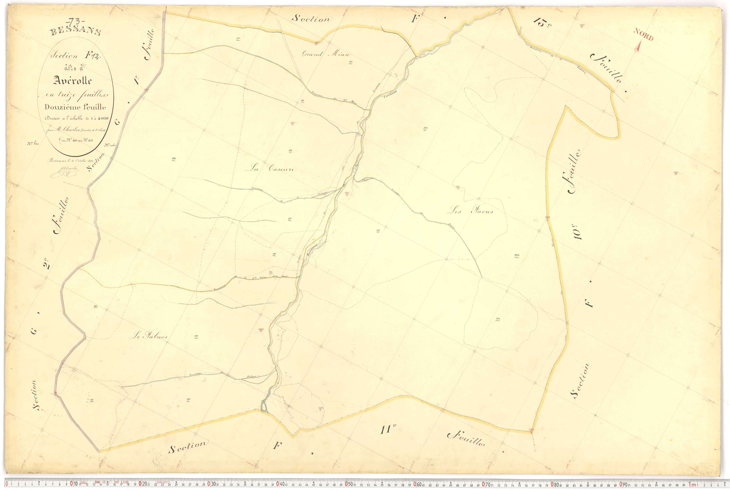 Bessans - Plans cadastraux du premier cadastre français.