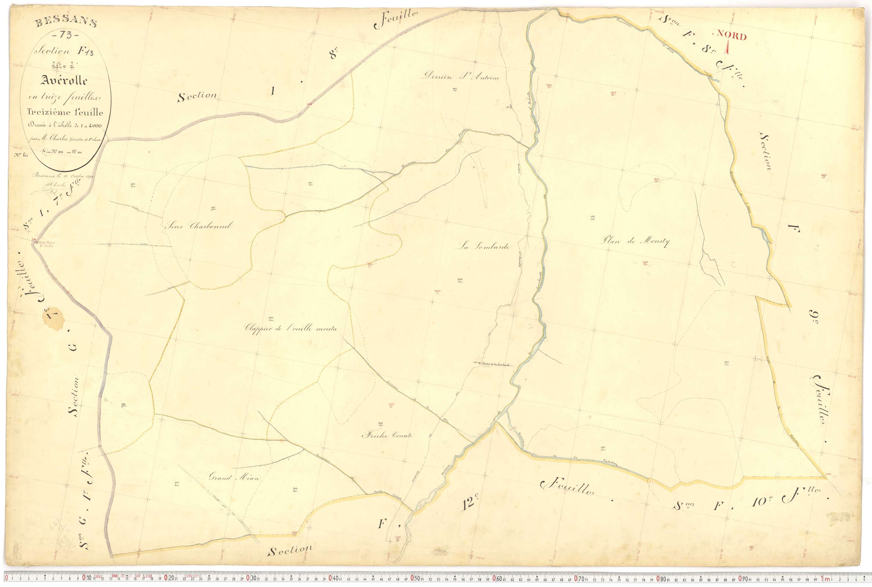 Bessans - Plans cadastraux du premier cadastre français.