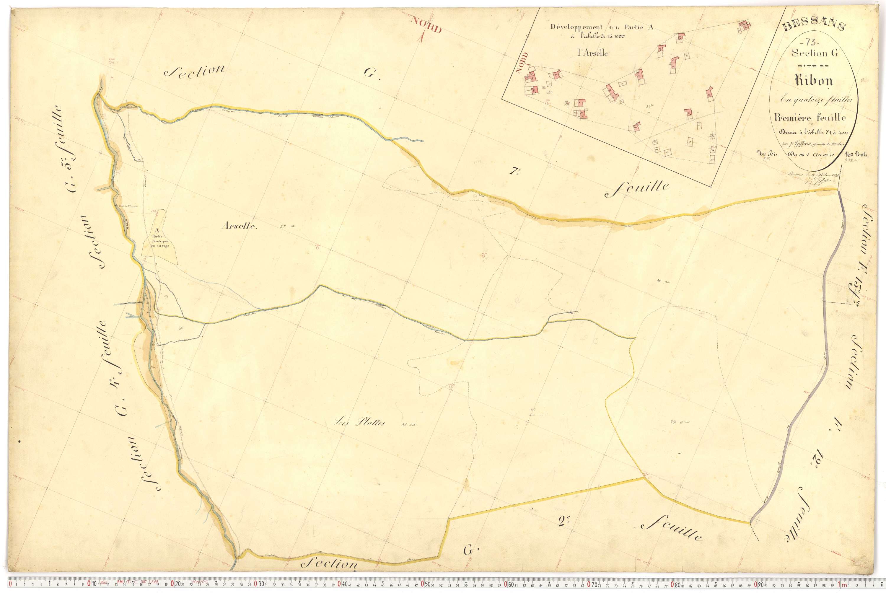 Bessans - Plans cadastraux du premier cadastre français.