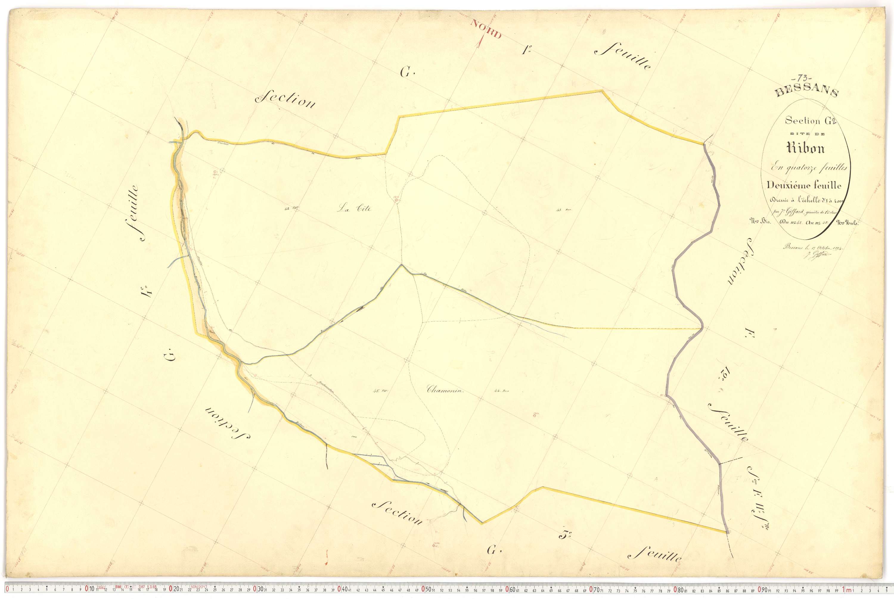 Bessans - Plans cadastraux du premier cadastre français.