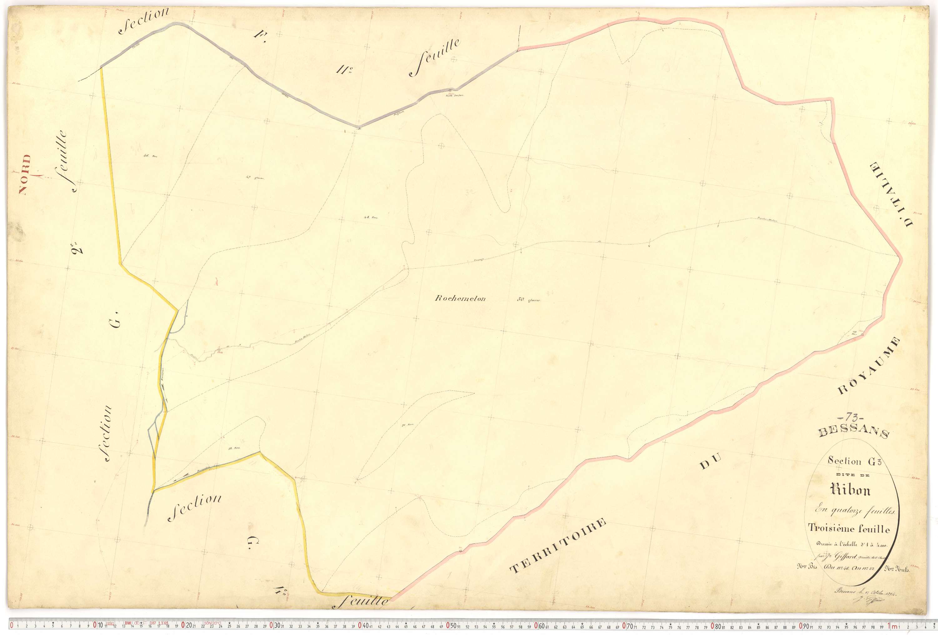 Bessans - Plans cadastraux du premier cadastre français.