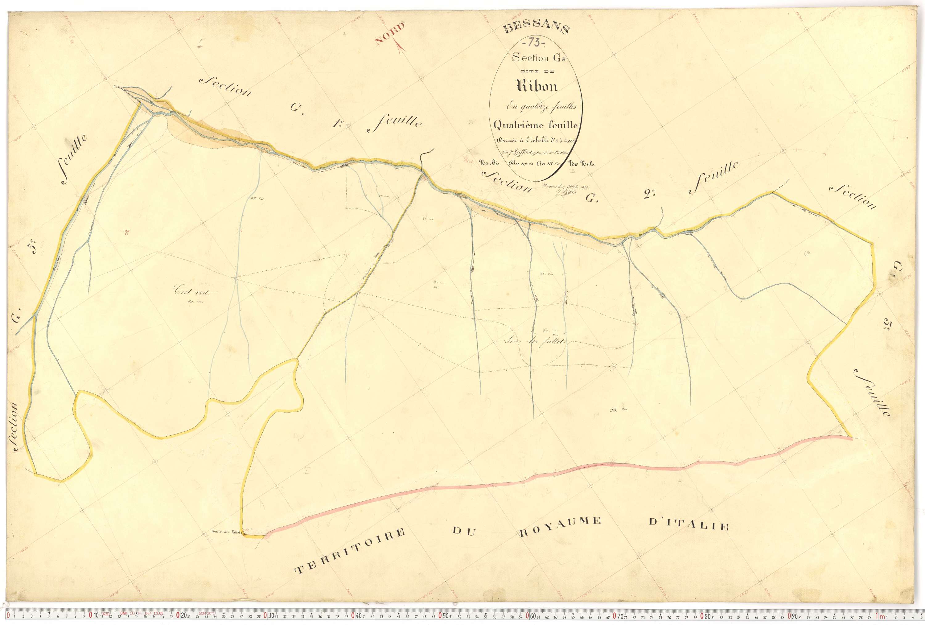 Bessans - Plans cadastraux du premier cadastre français.