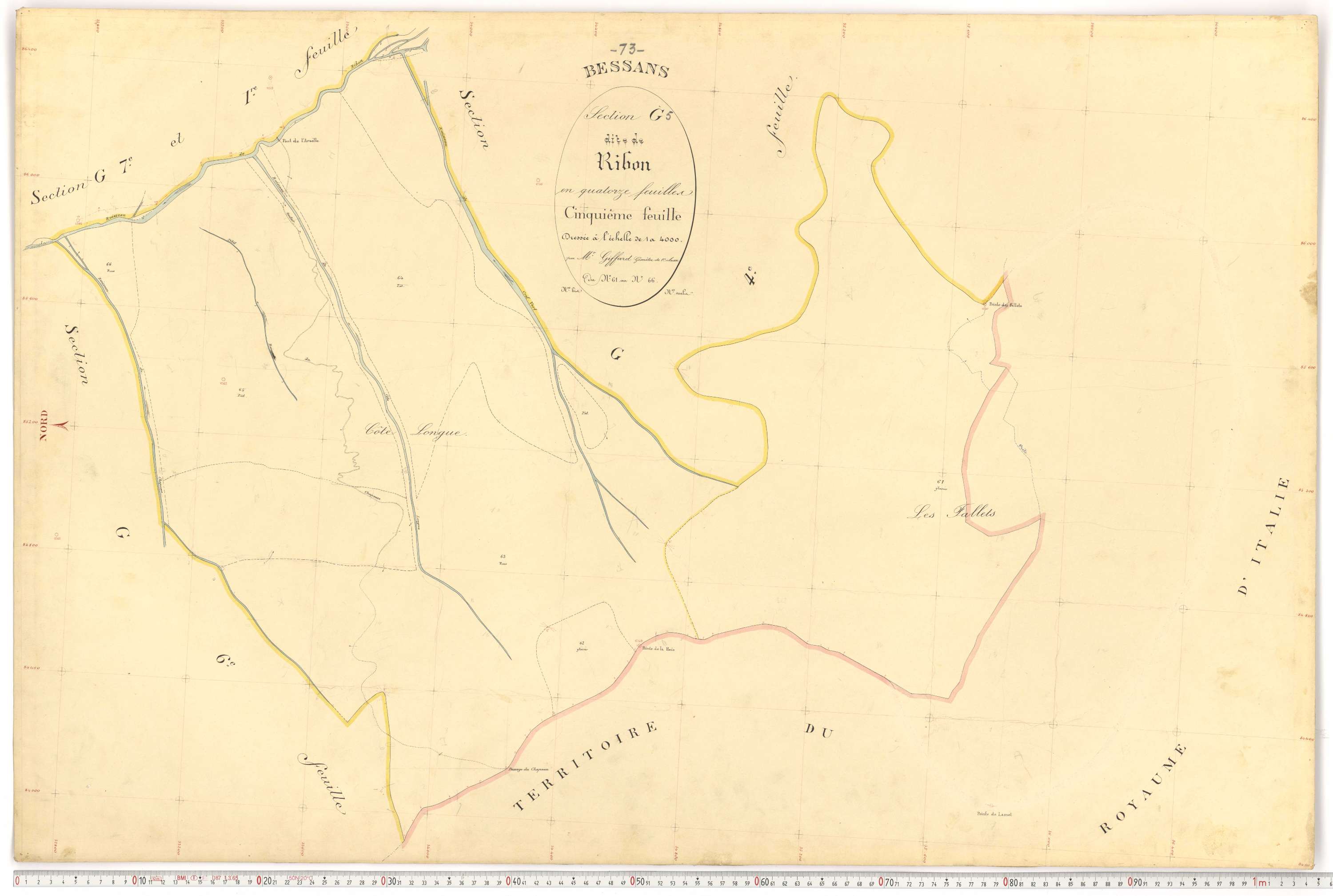 Bessans - Plans cadastraux du premier cadastre français.