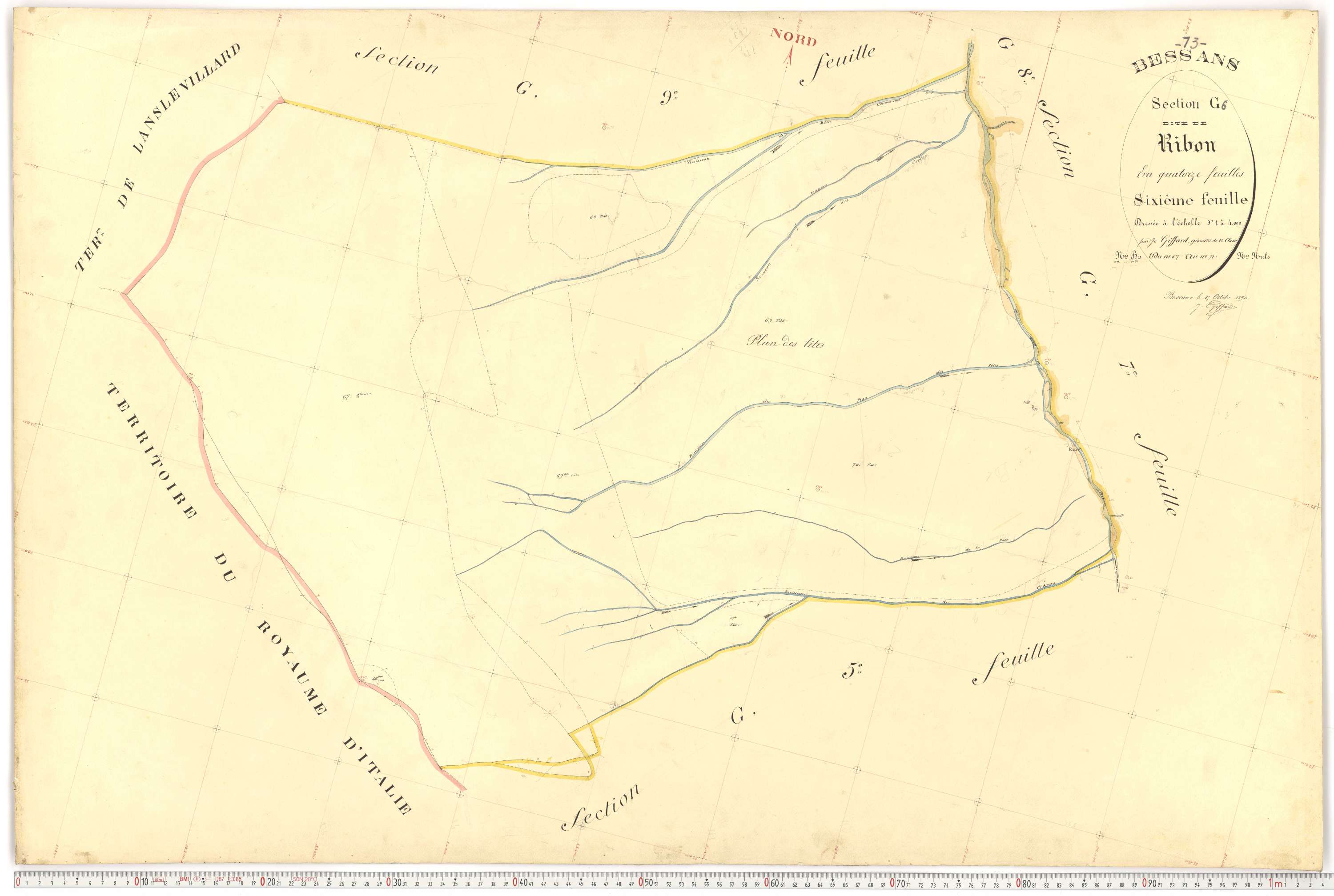 Bessans - Plans cadastraux du premier cadastre français.