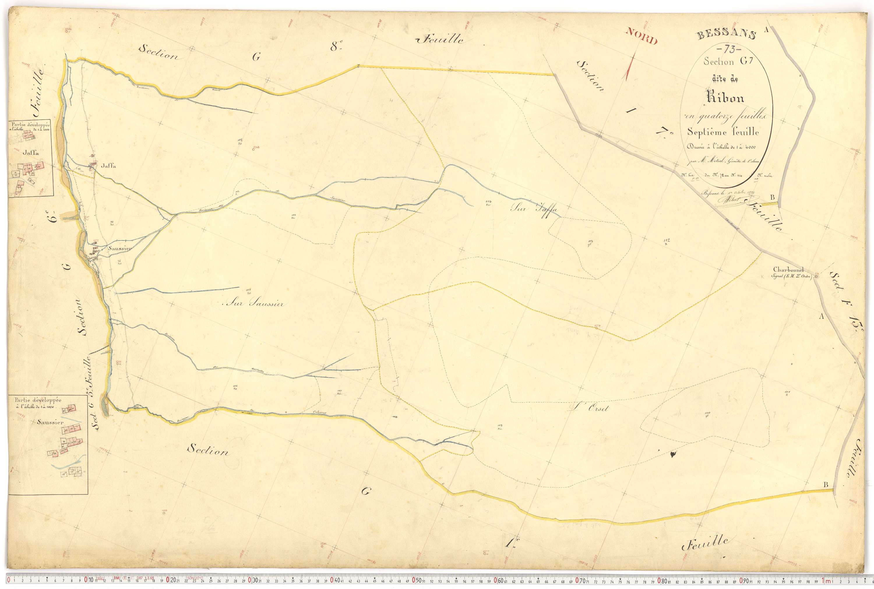 Bessans - Plans cadastraux du premier cadastre français.