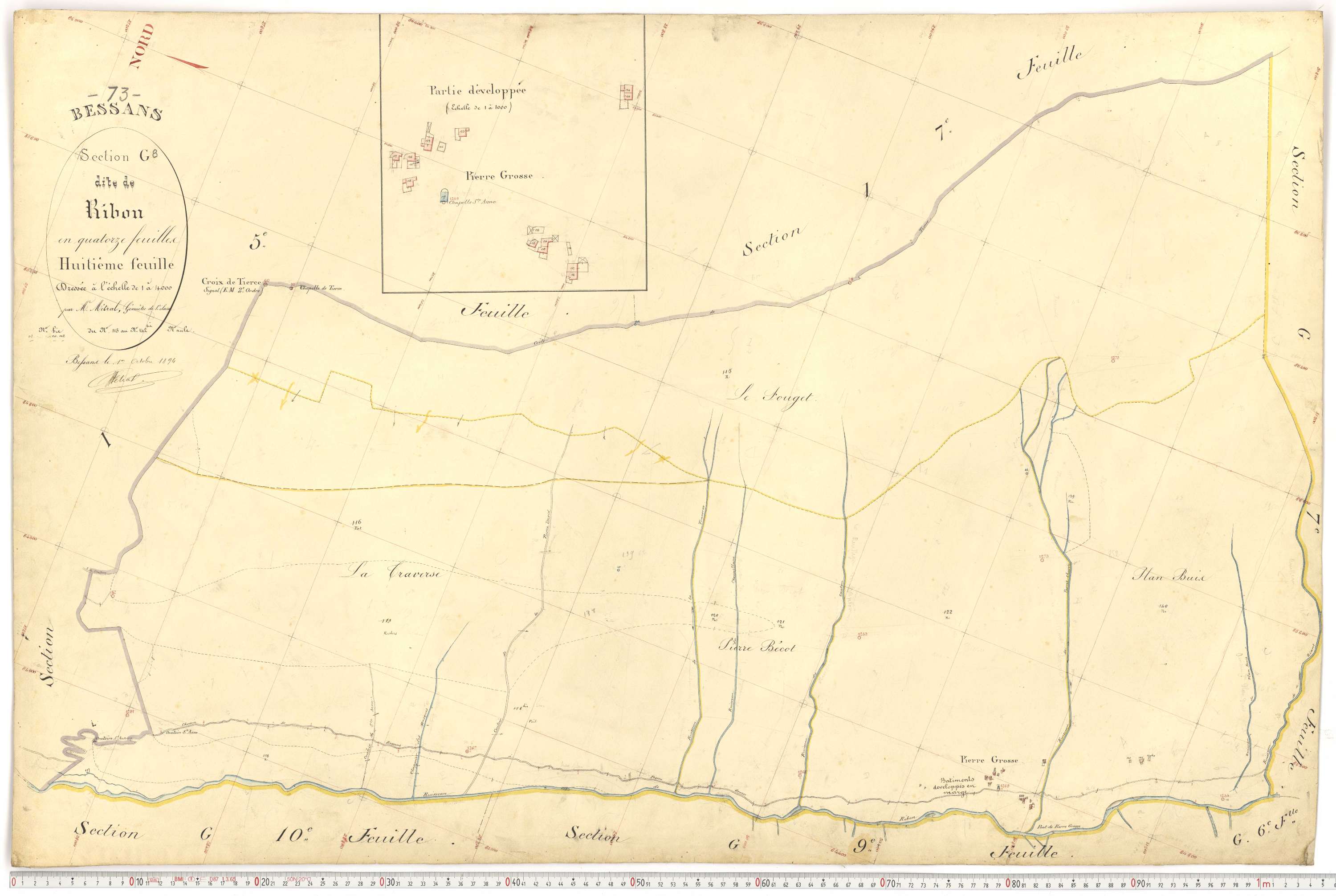 Bessans - Plans cadastraux du premier cadastre français.