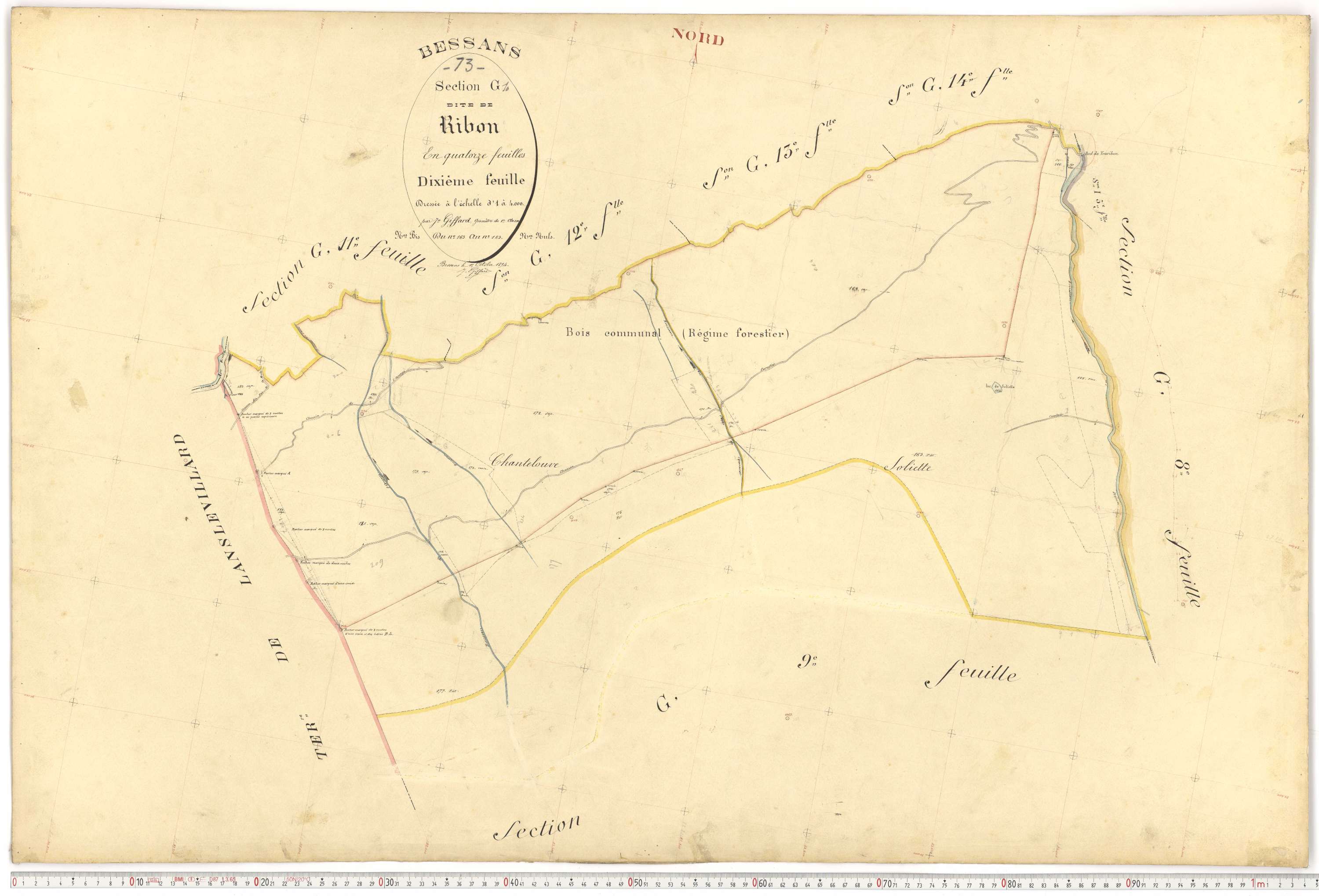 Bessans - Plans cadastraux du premier cadastre français.