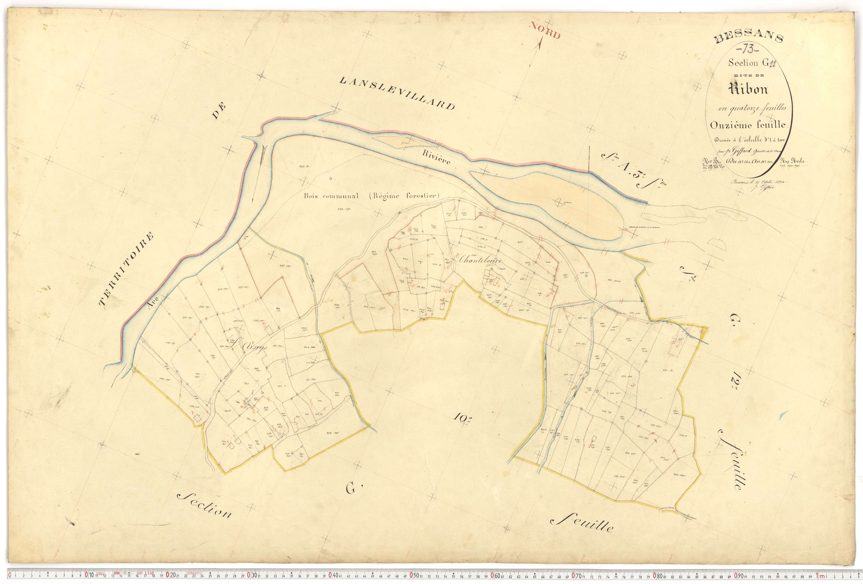 Bessans - Plans cadastraux du premier cadastre français.