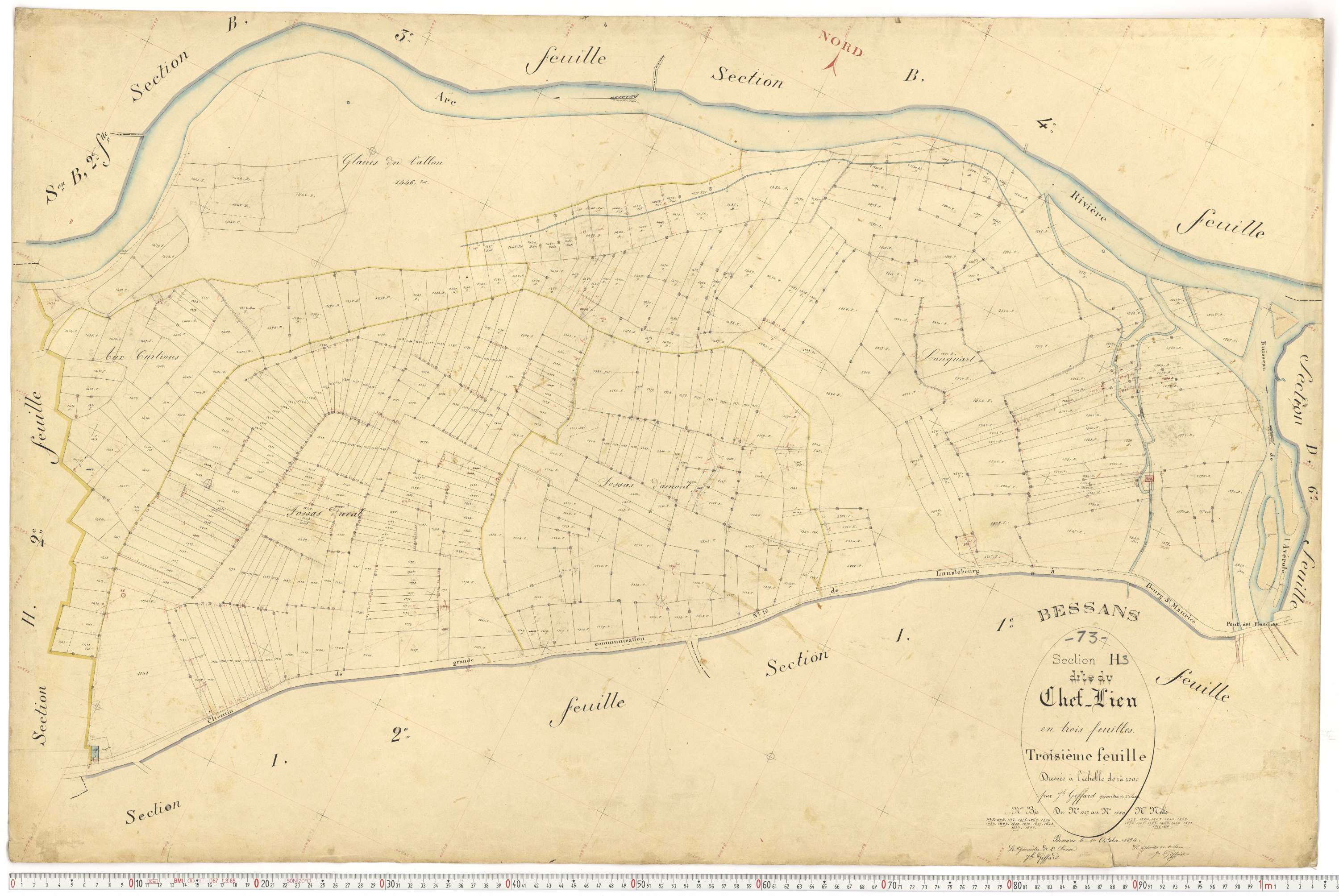 Bessans - Plans cadastraux du premier cadastre français.