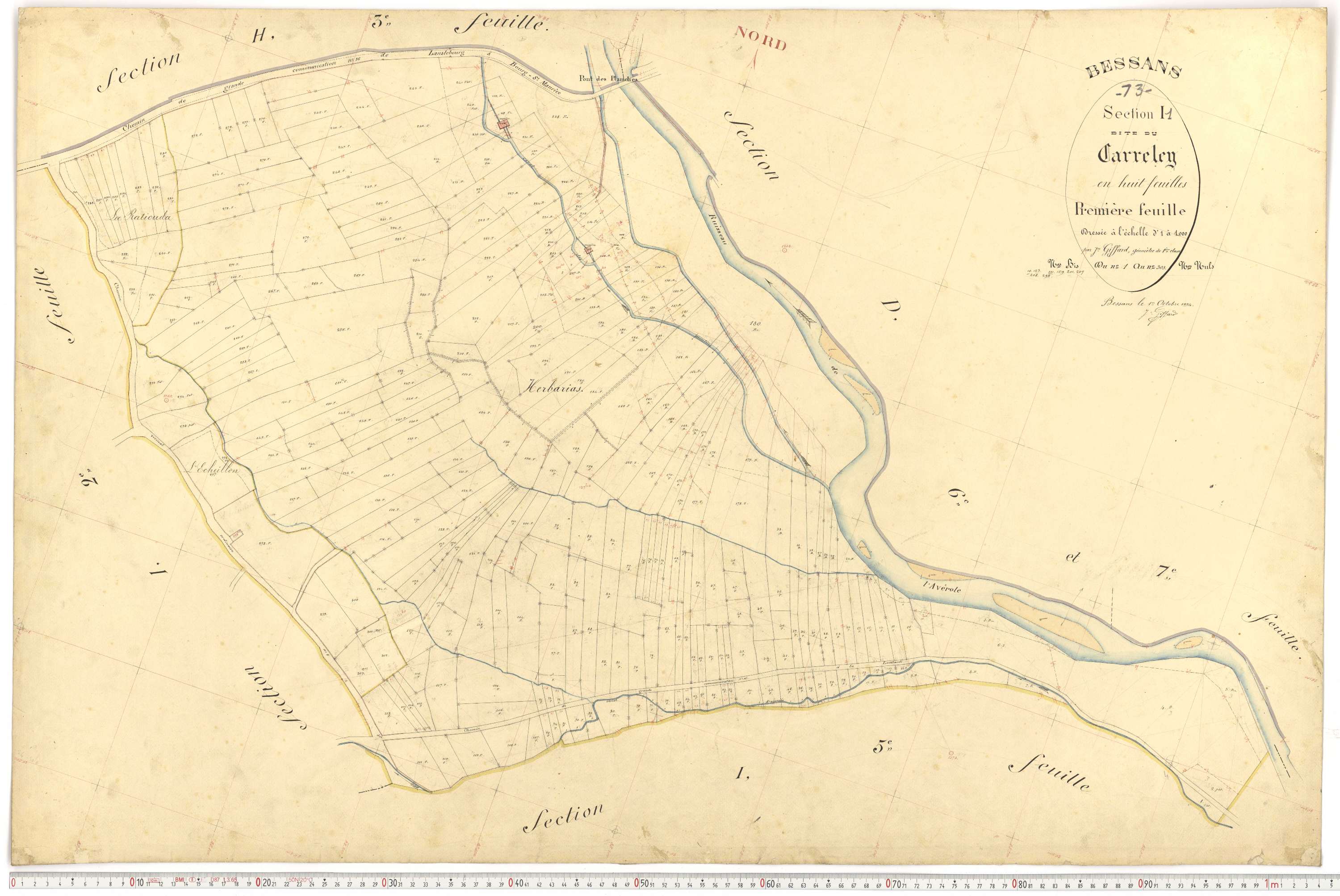 Bessans - Plans cadastraux du premier cadastre français.