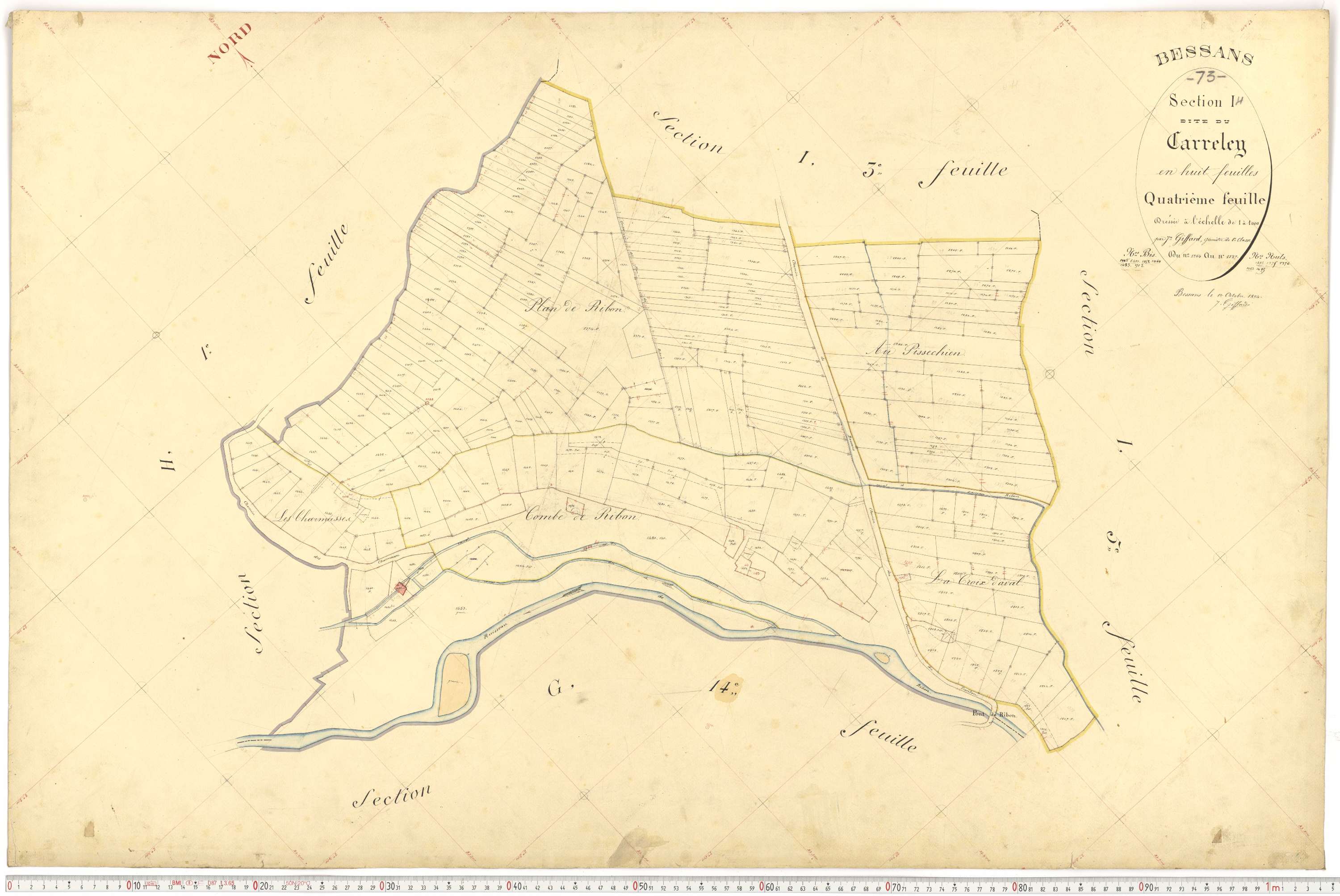 Bessans - Plans cadastraux du premier cadastre français.