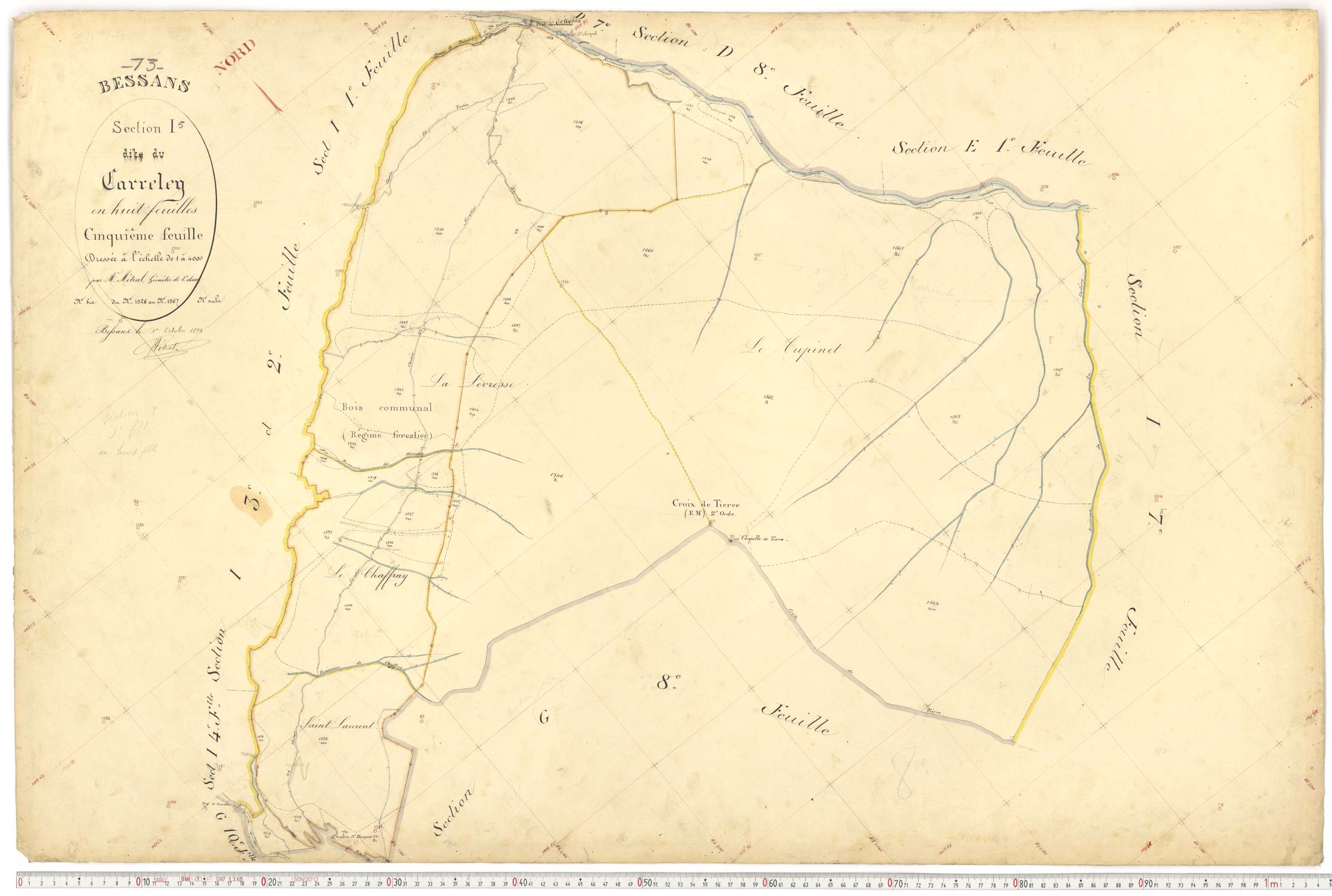 Bessans - Plans cadastraux du premier cadastre français.