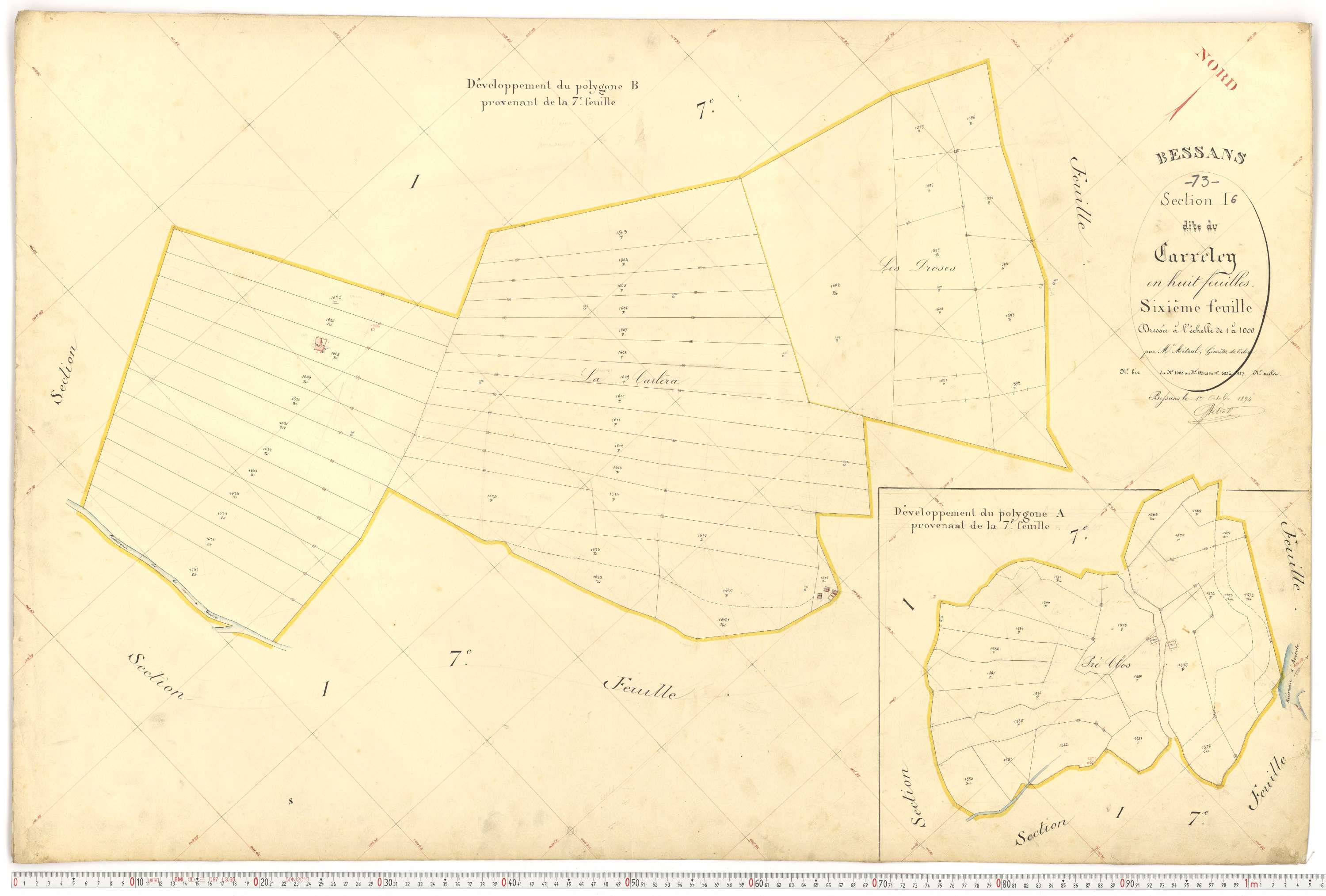 Bessans - Plans cadastraux du premier cadastre français.
