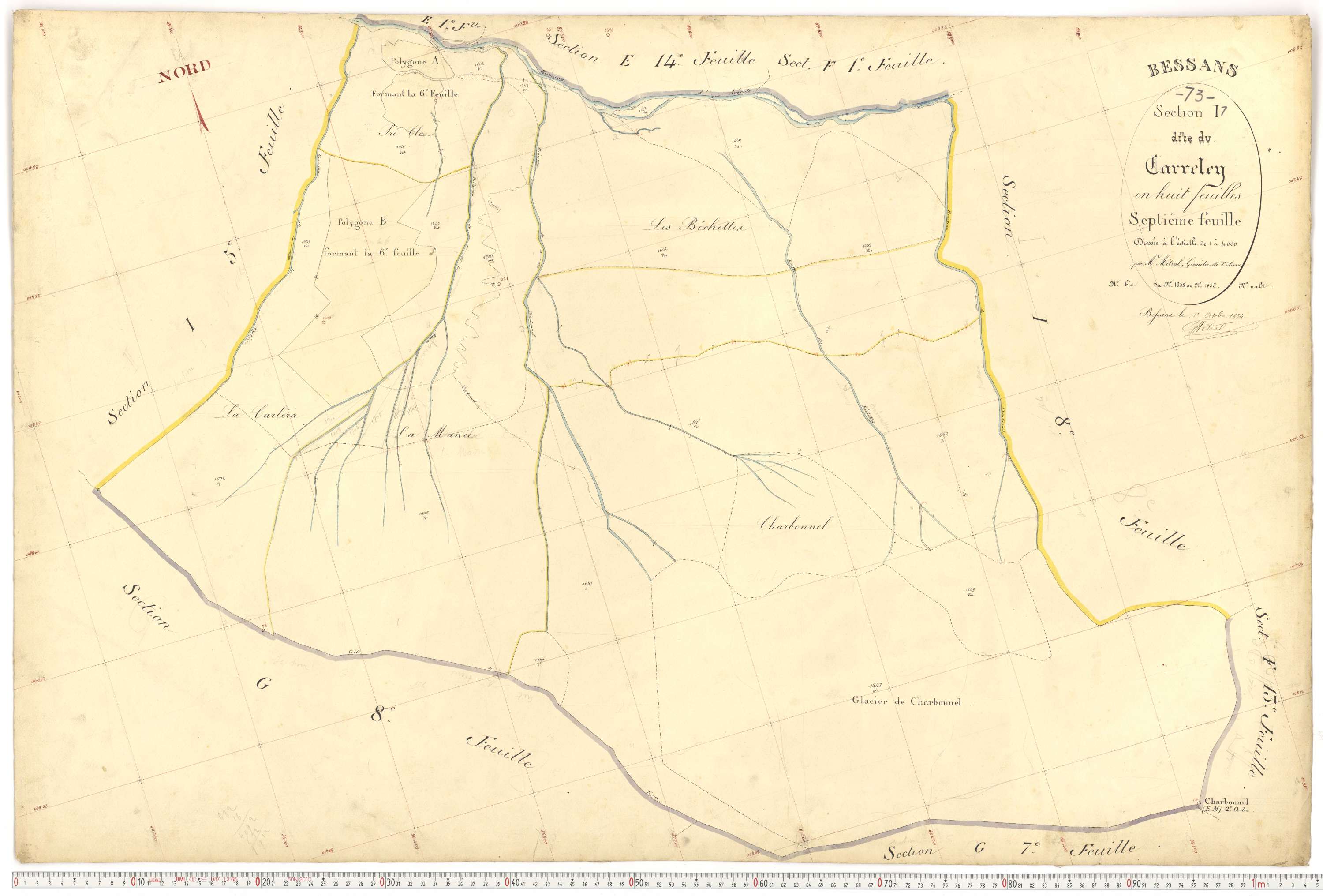 Bessans - Plans cadastraux du premier cadastre français.