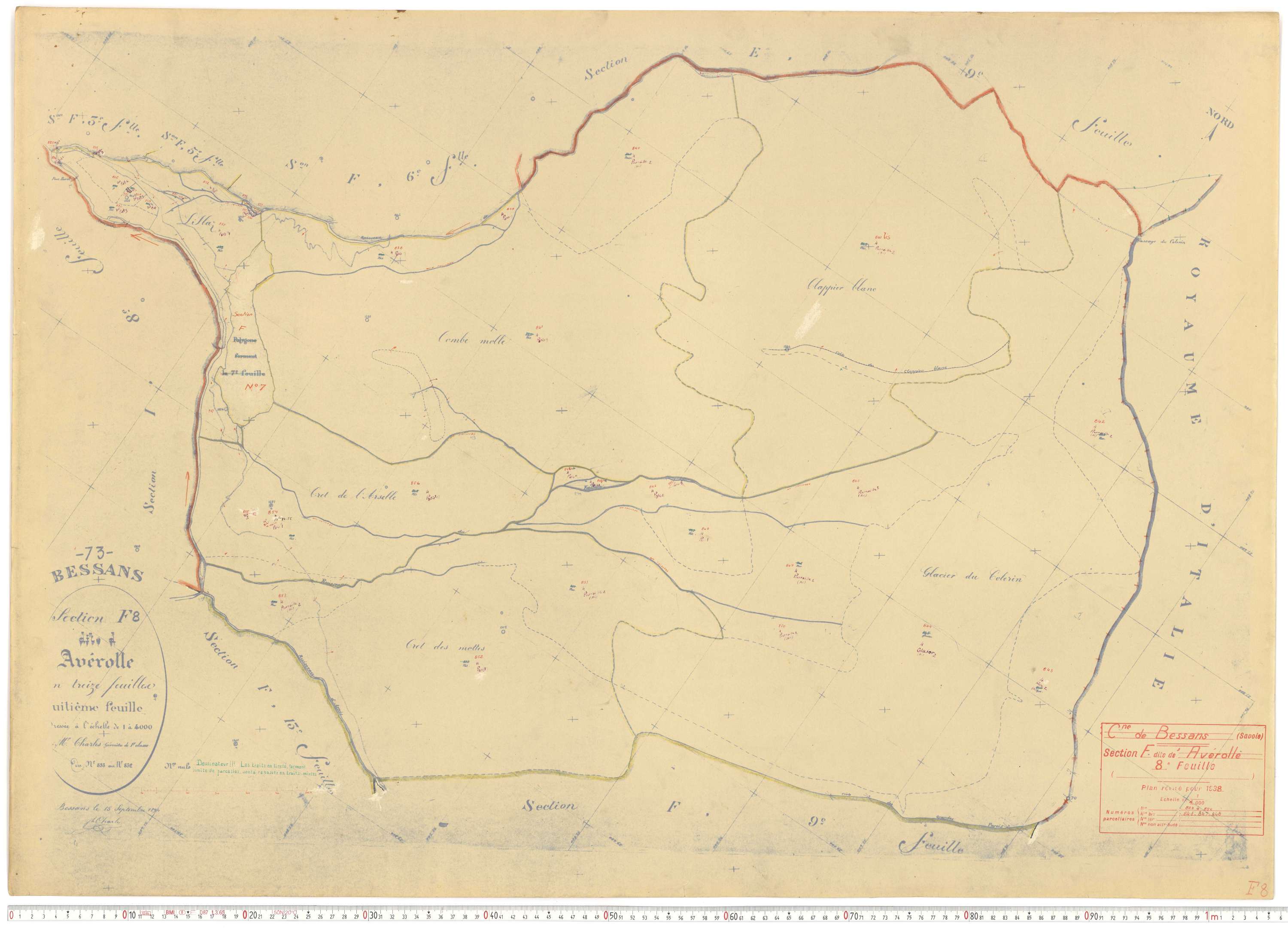 Bessans - Plans cadastraux du cadastre rénové.