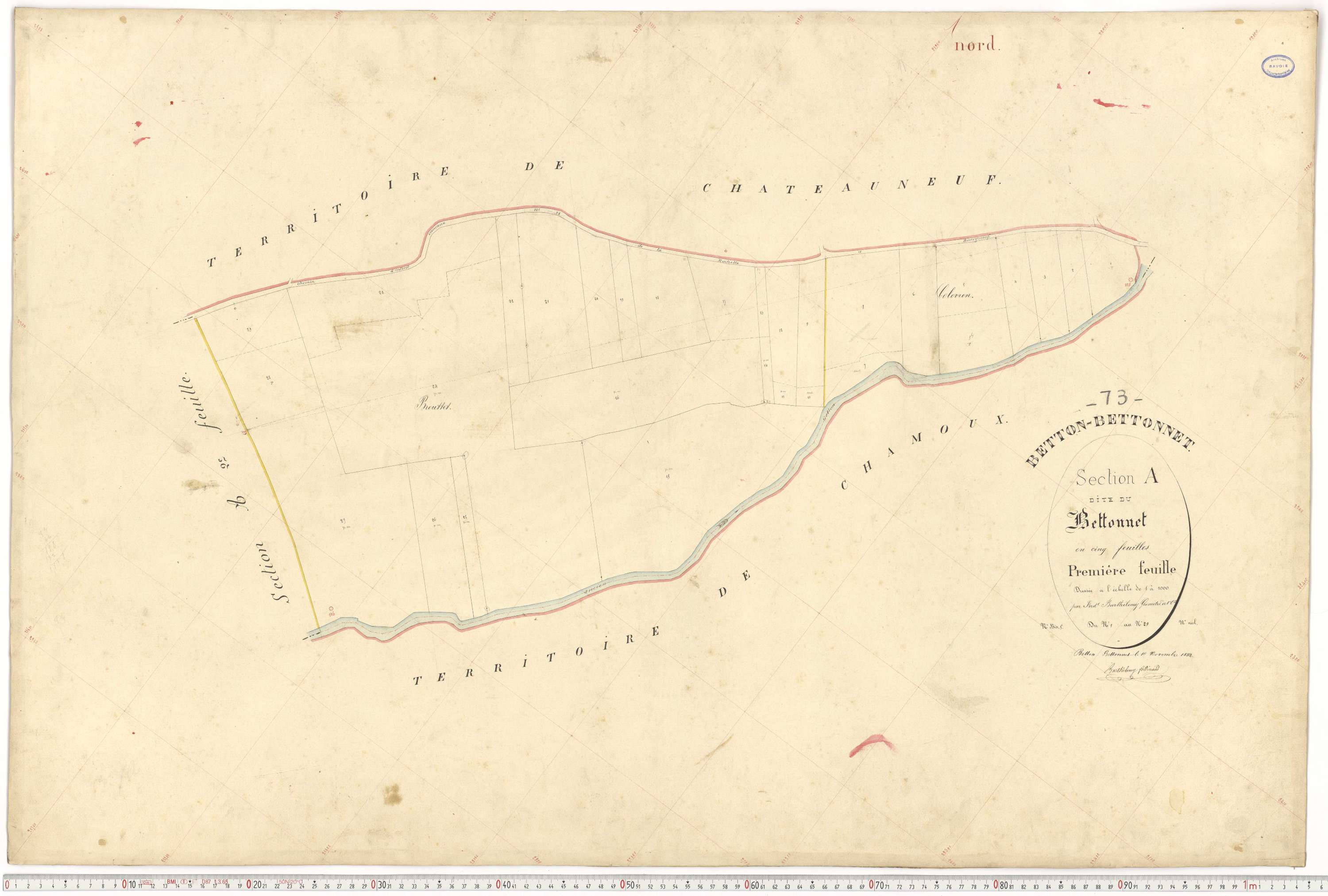 Betton-Bettonet - Plans cadastraux du premier cadastre français.