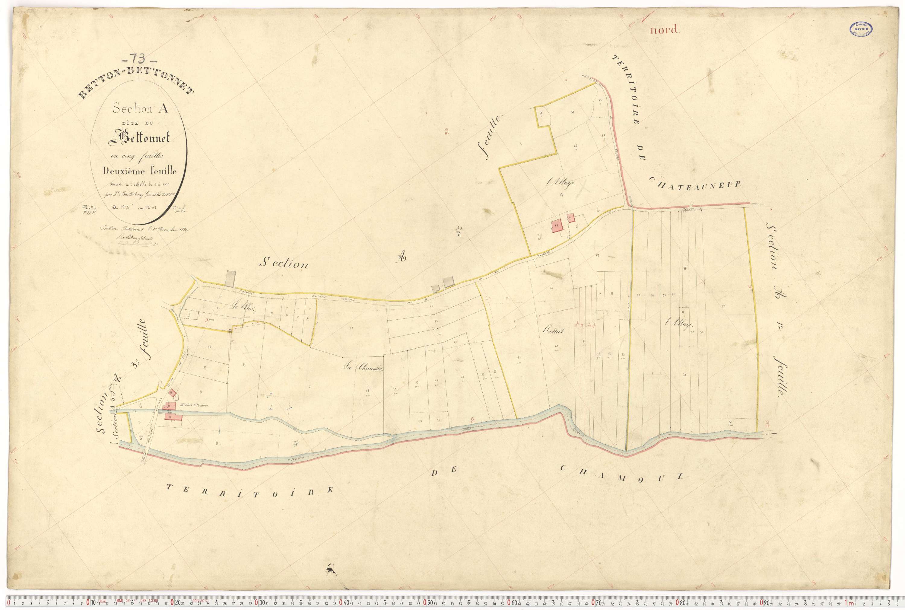 Betton-Bettonet - Plans cadastraux du premier cadastre français.