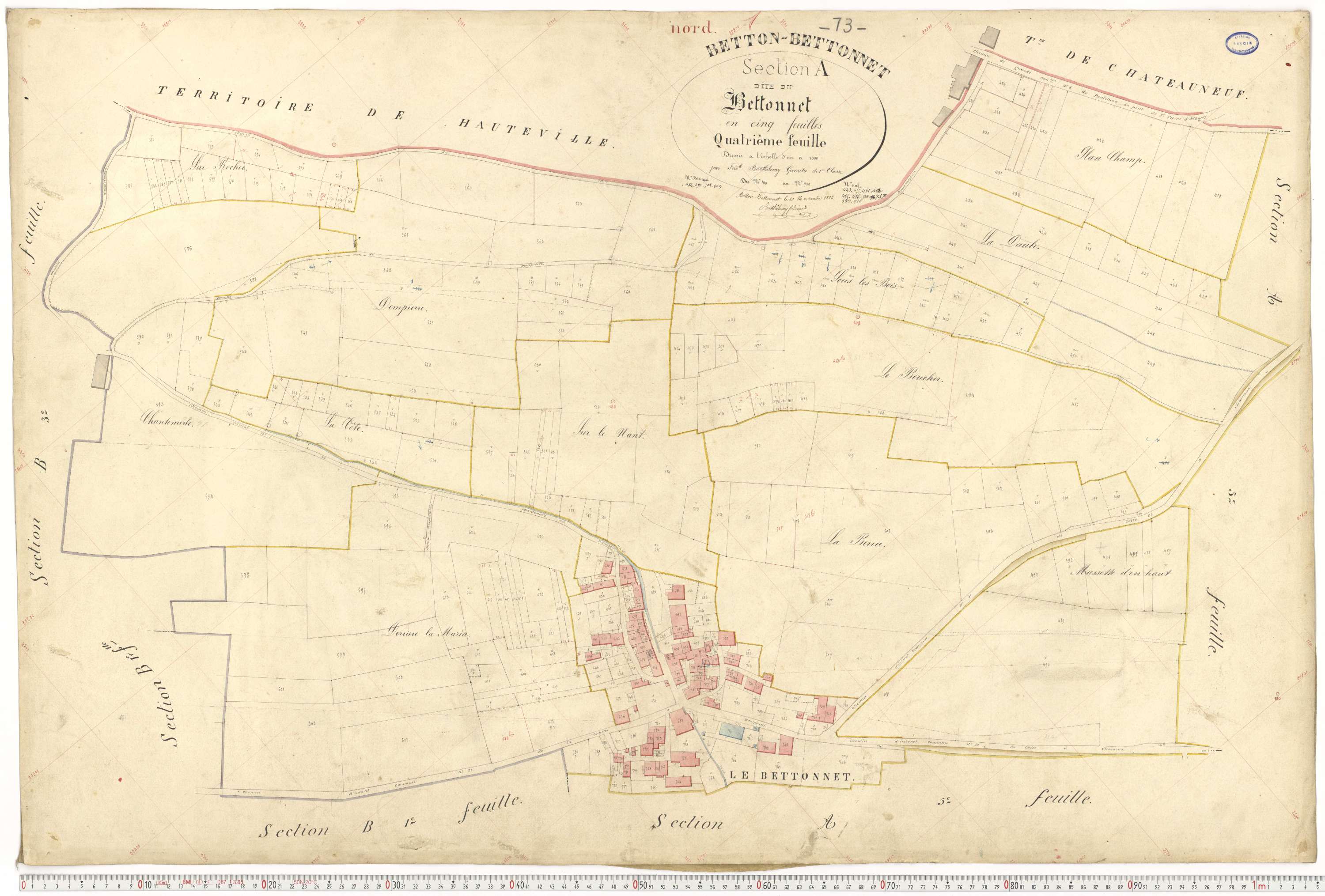 Betton-Bettonet - Plans cadastraux du premier cadastre français.