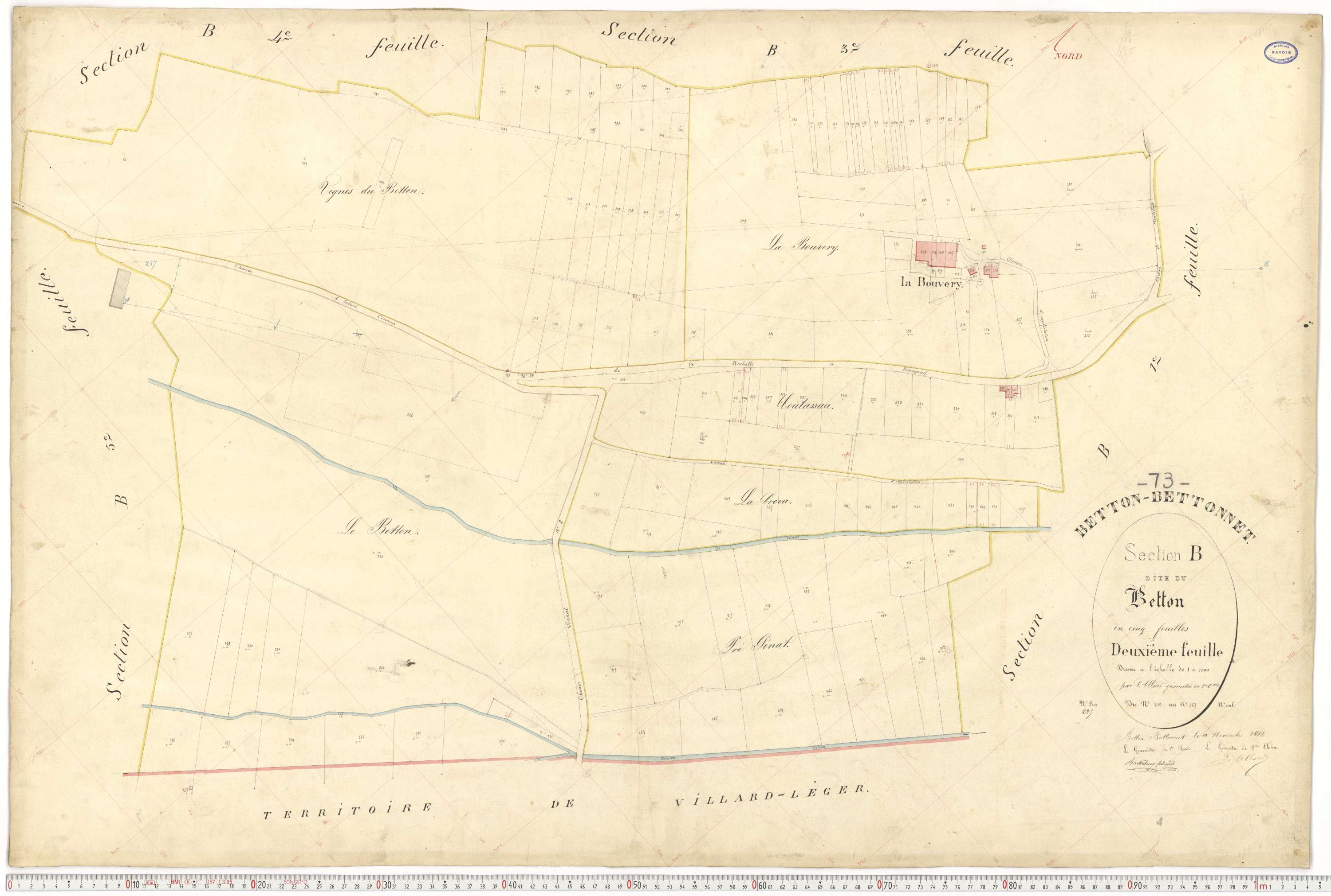 Betton-Bettonet - Plans cadastraux du premier cadastre français.