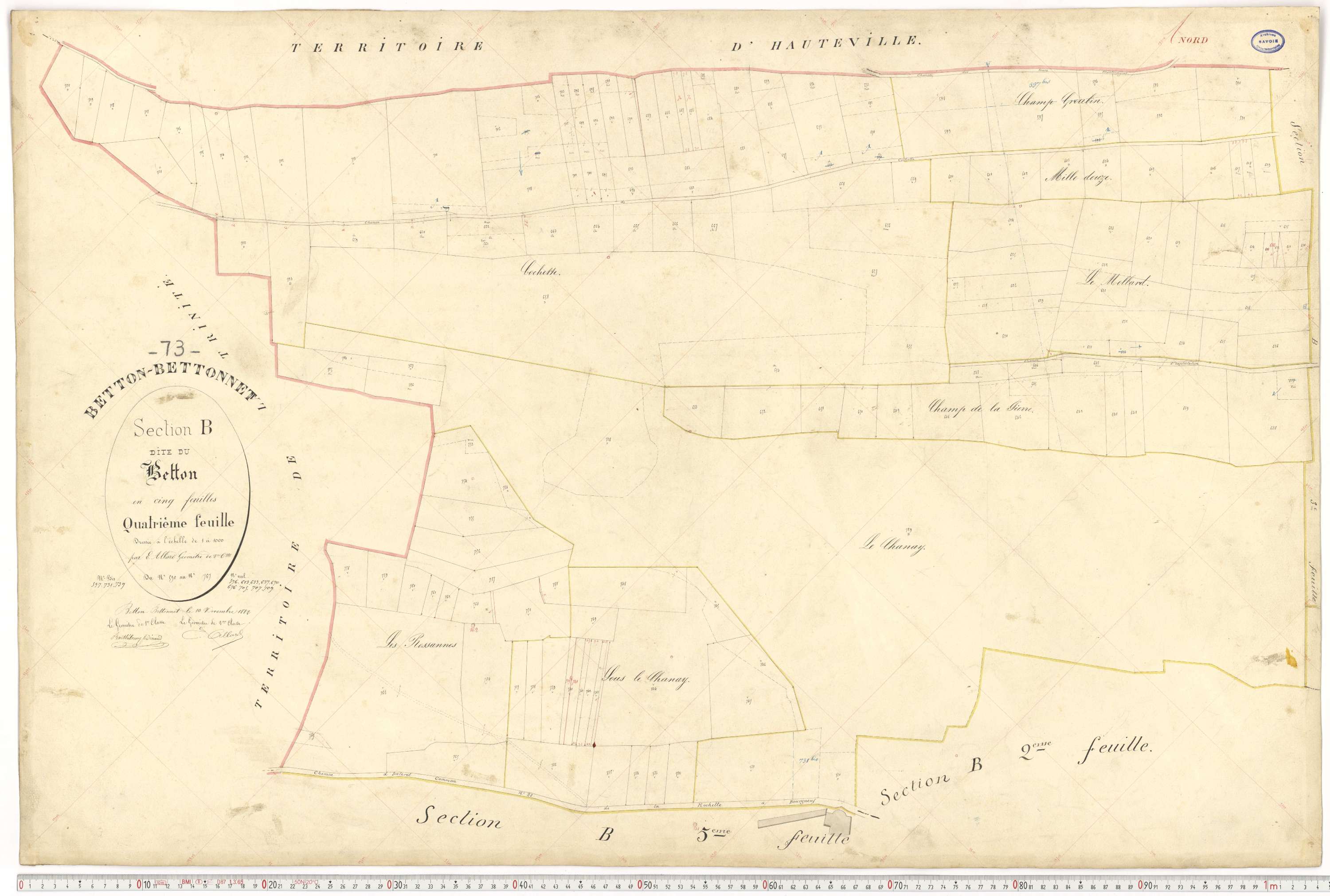 Betton-Bettonet - Plans cadastraux du premier cadastre français.