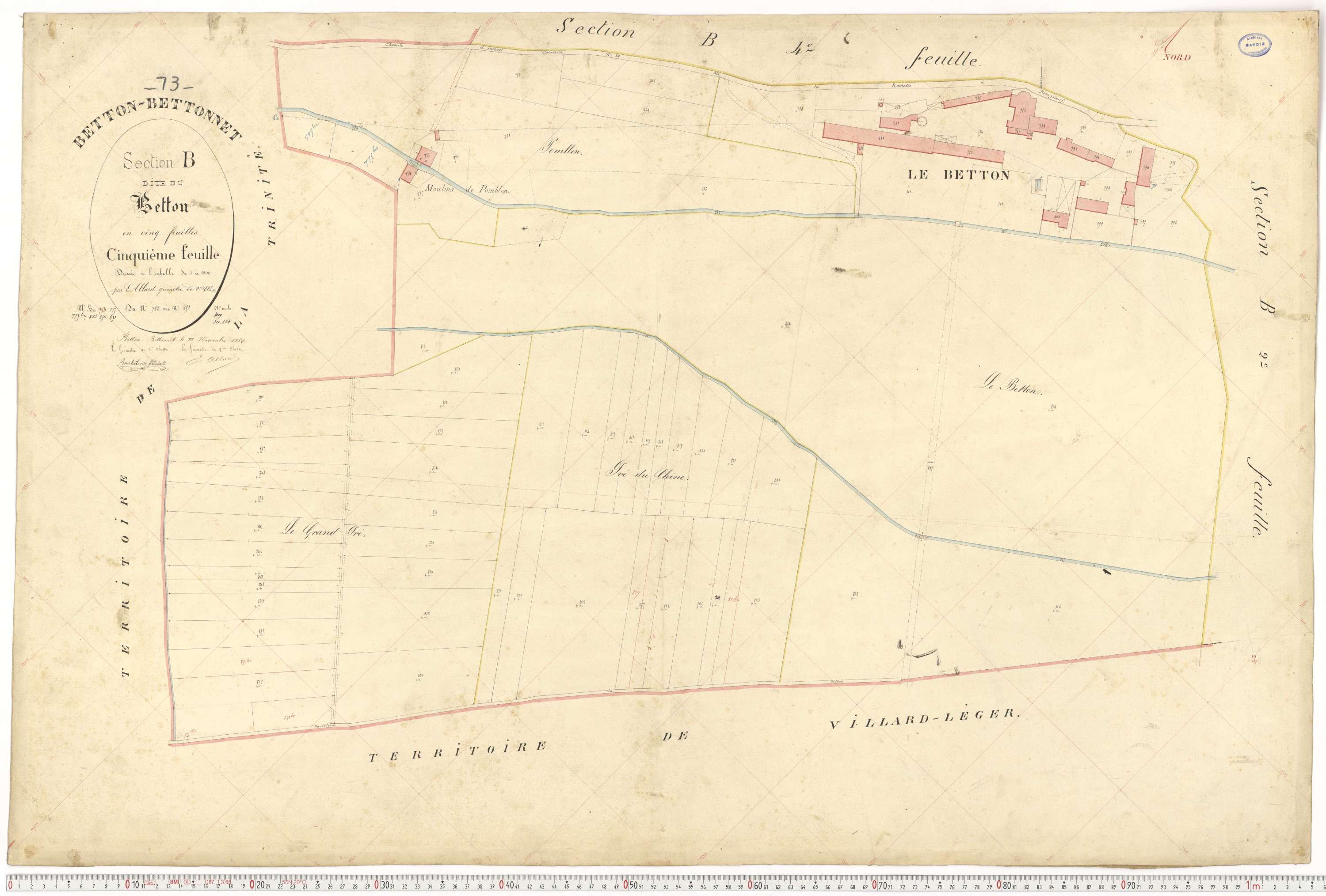 Betton-Bettonet - Plans cadastraux du premier cadastre français.