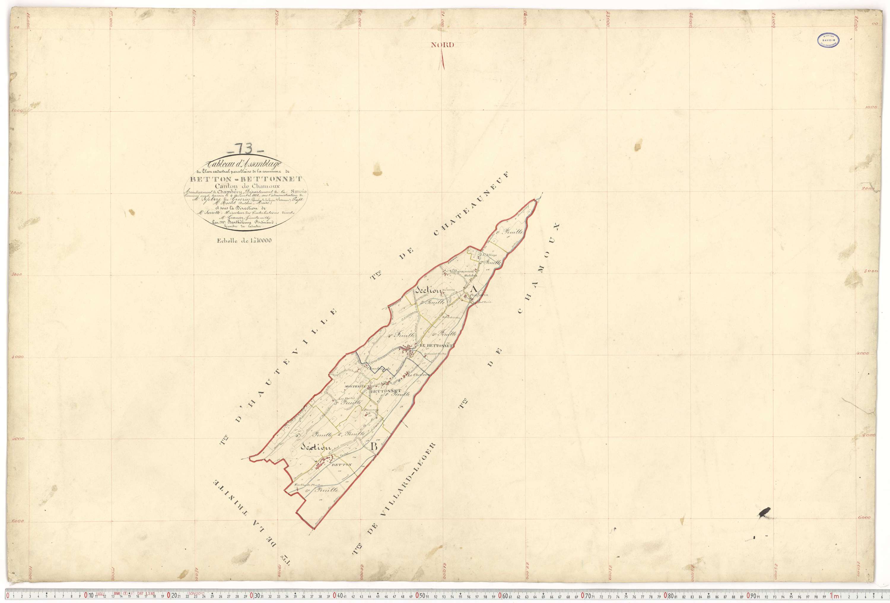 Betton-Bettonet - Plans cadastraux du premier cadastre français.