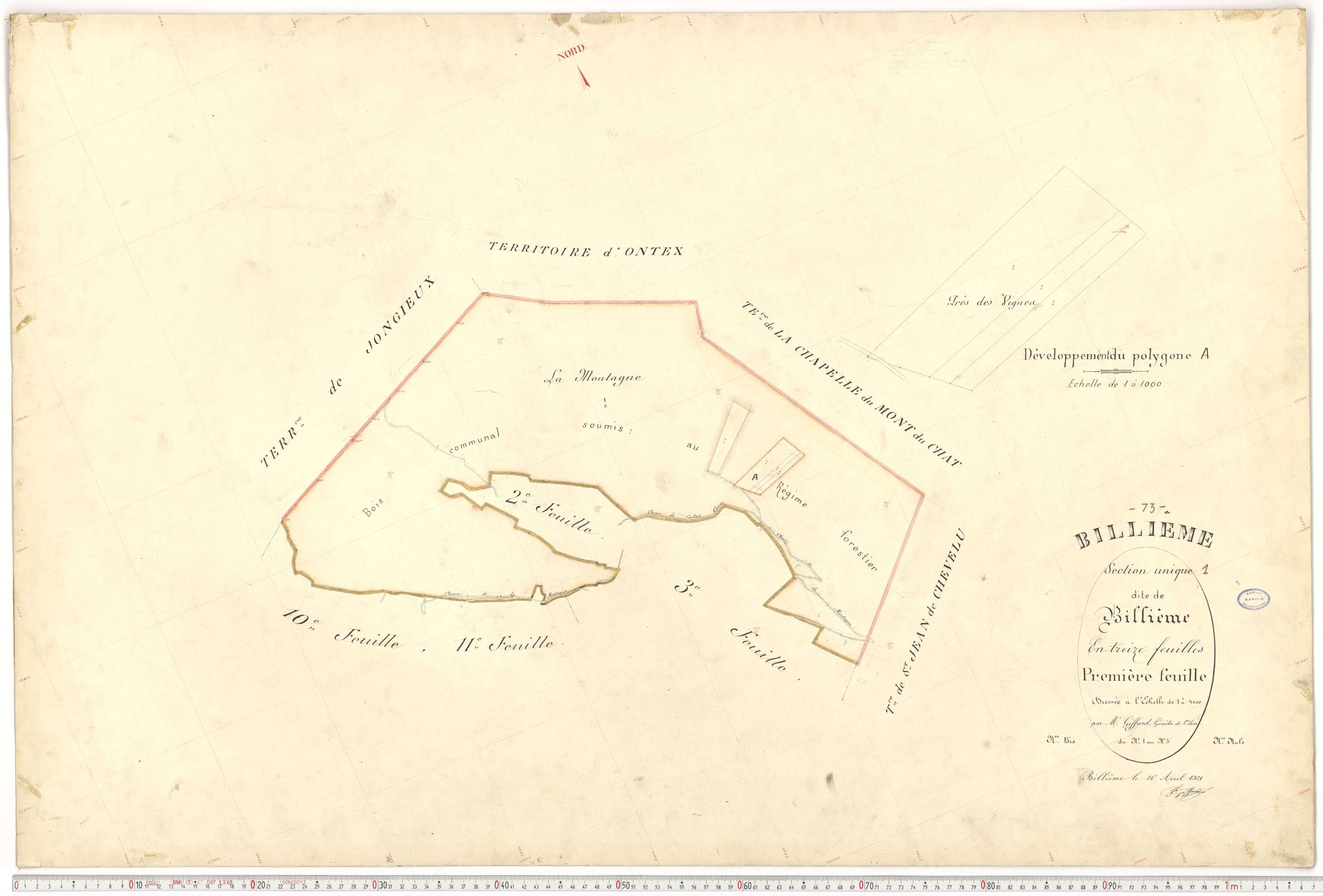 Billième - Plans cadastraux du premier cadastre français.