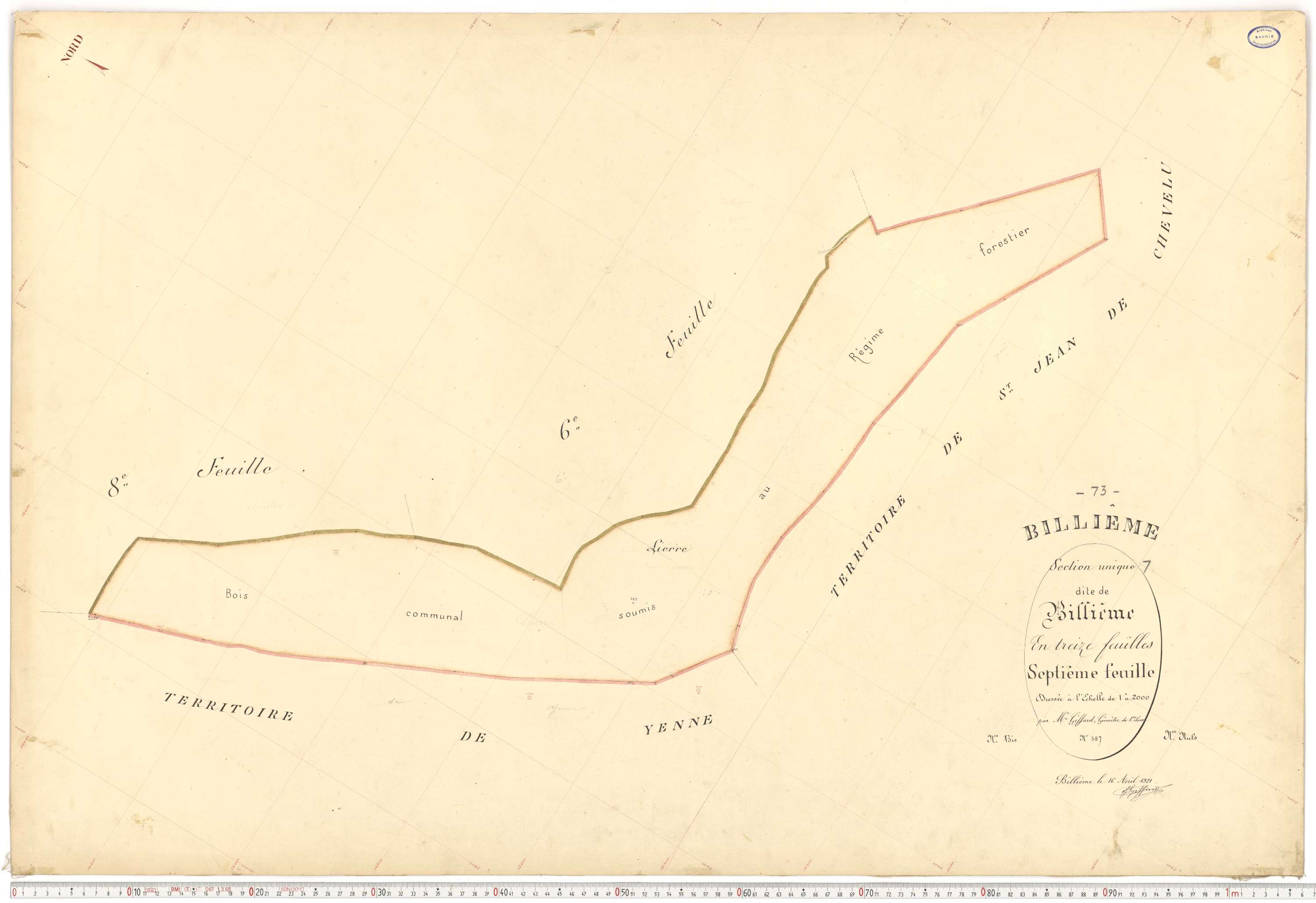 Billième - Plans cadastraux du premier cadastre français.