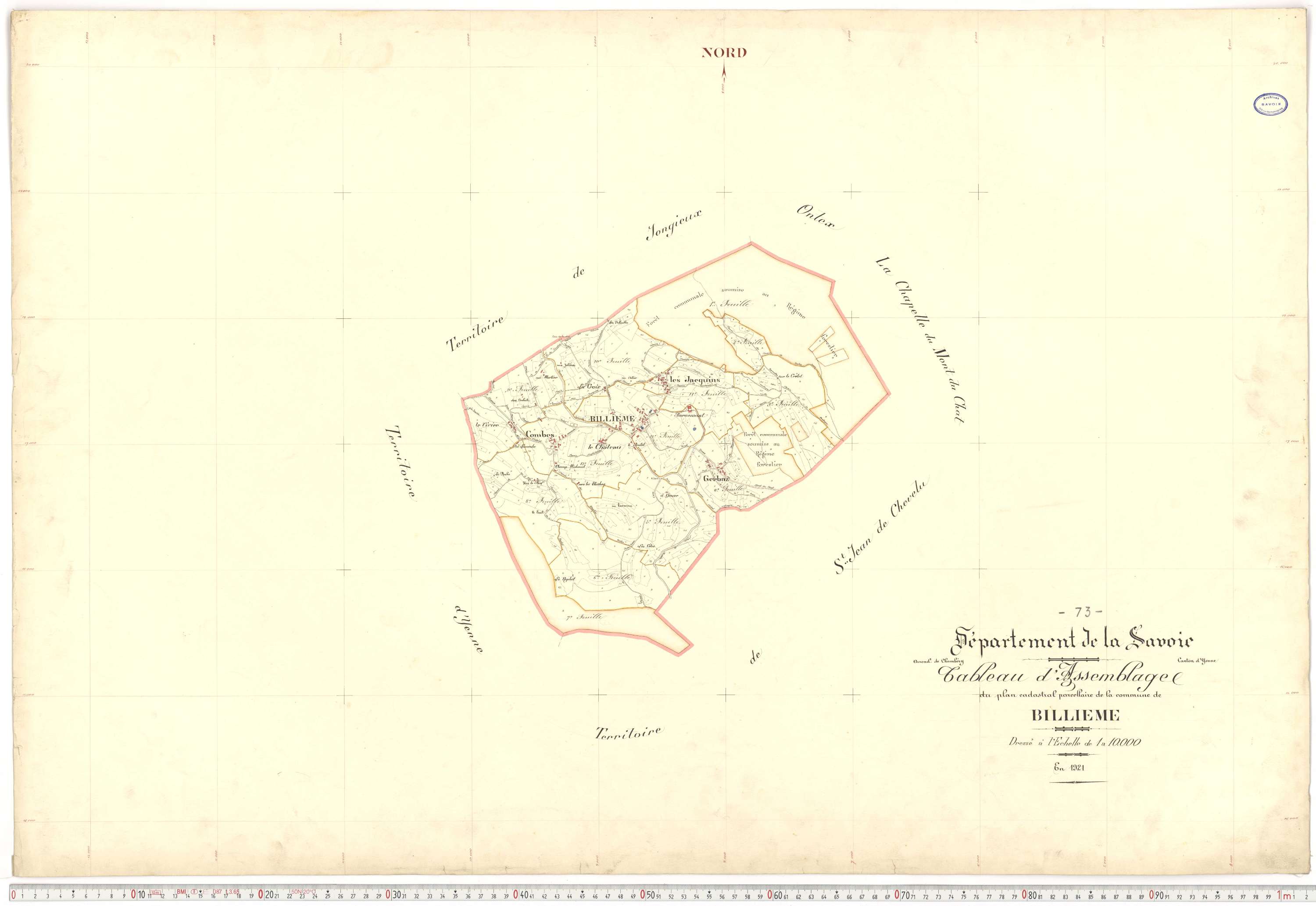 Billième - Plans cadastraux du premier cadastre français.