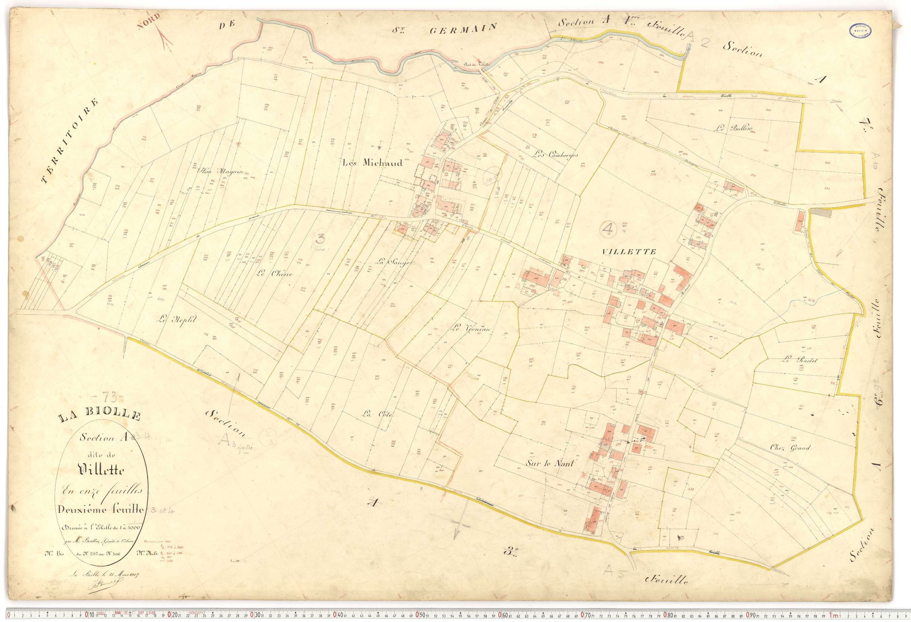 La Biolle - Plans cadastraux du premier cadastre français.