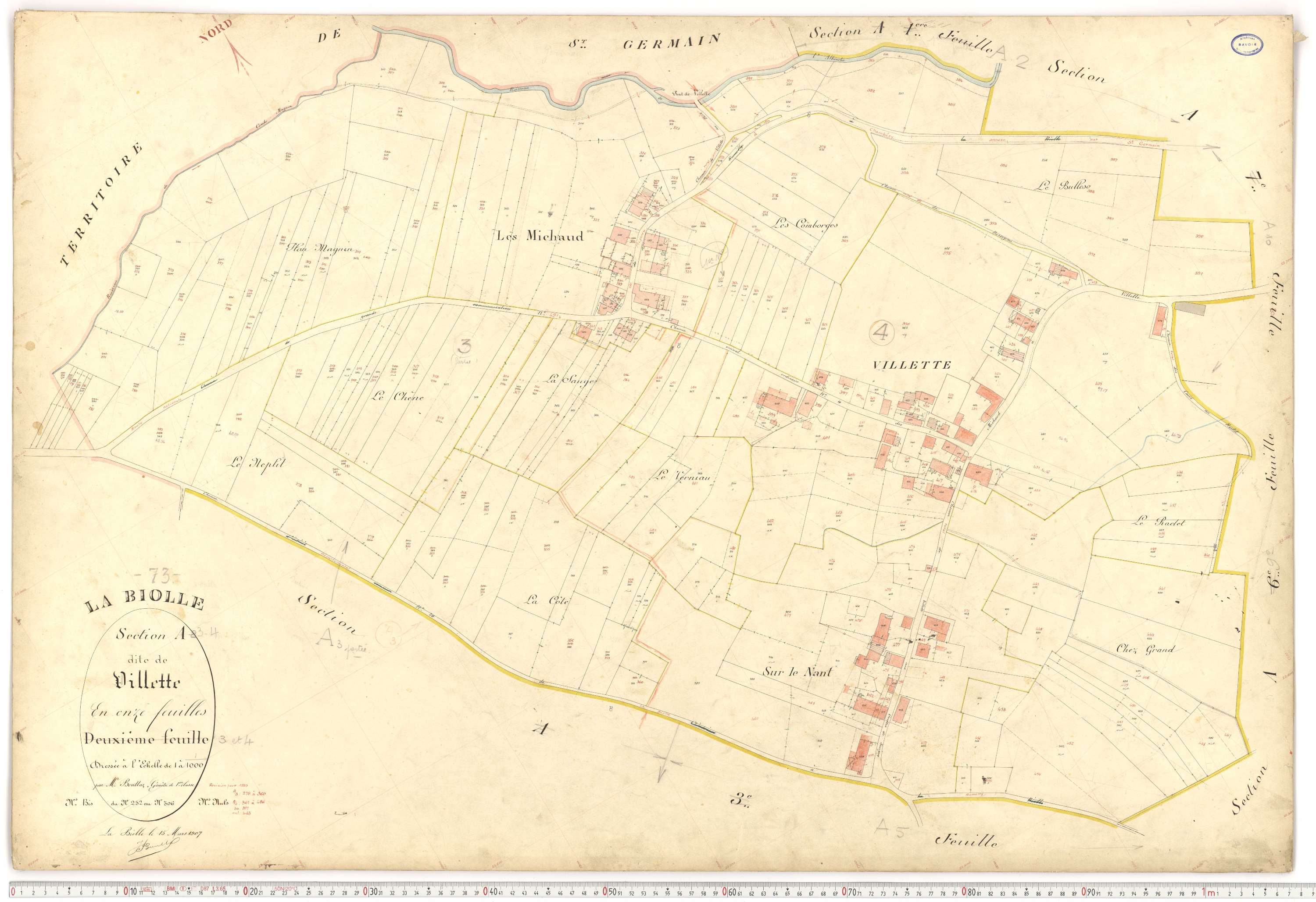 La Biolle - Plans cadastraux du premier cadastre français.