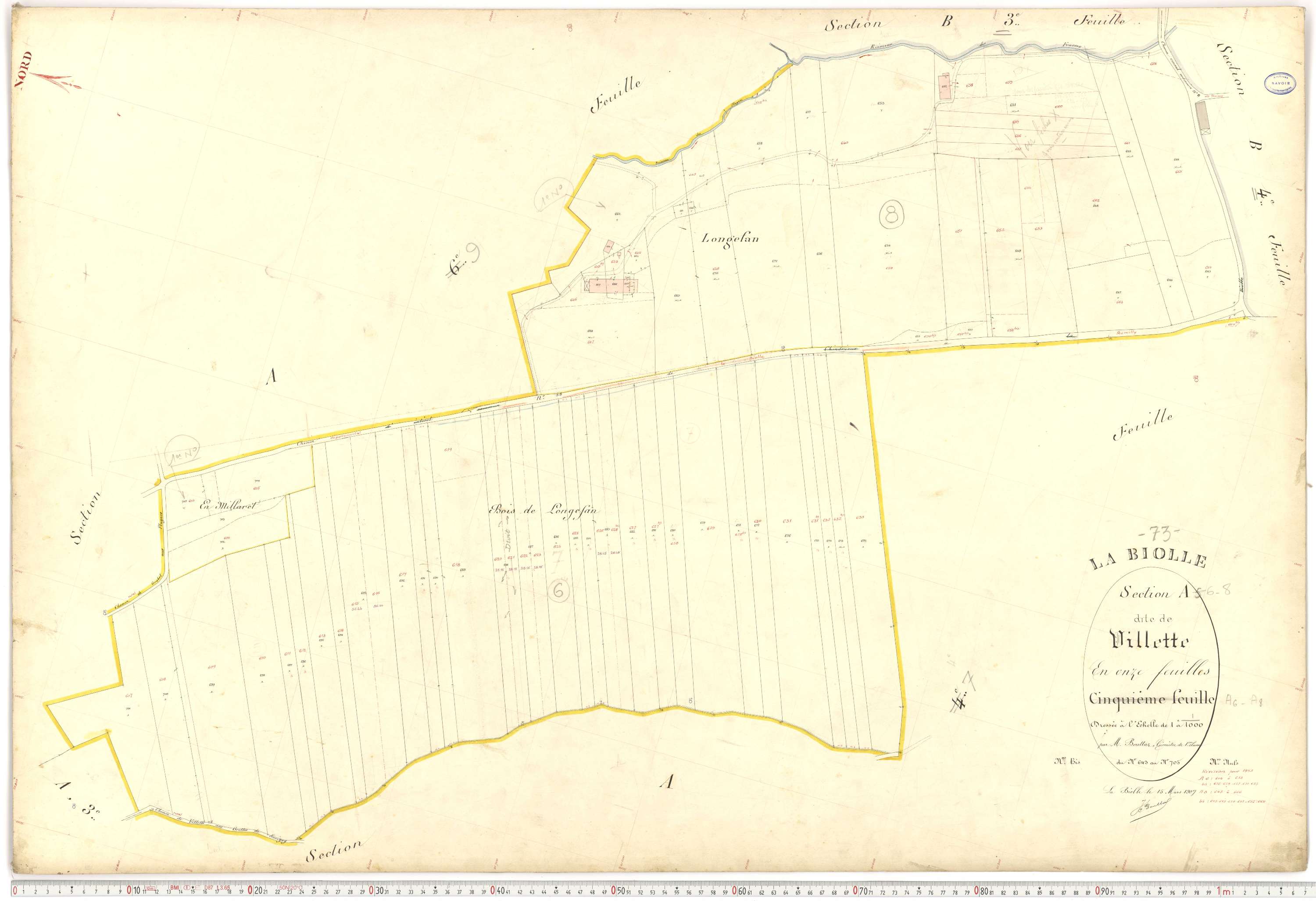 La Biolle - Plans cadastraux du premier cadastre français.