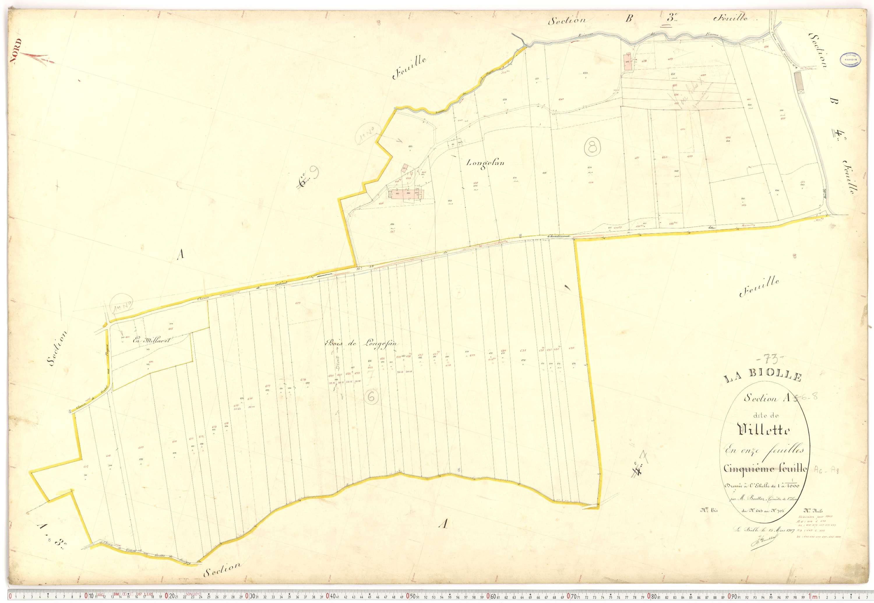 La Biolle - Plans cadastraux du premier cadastre français.