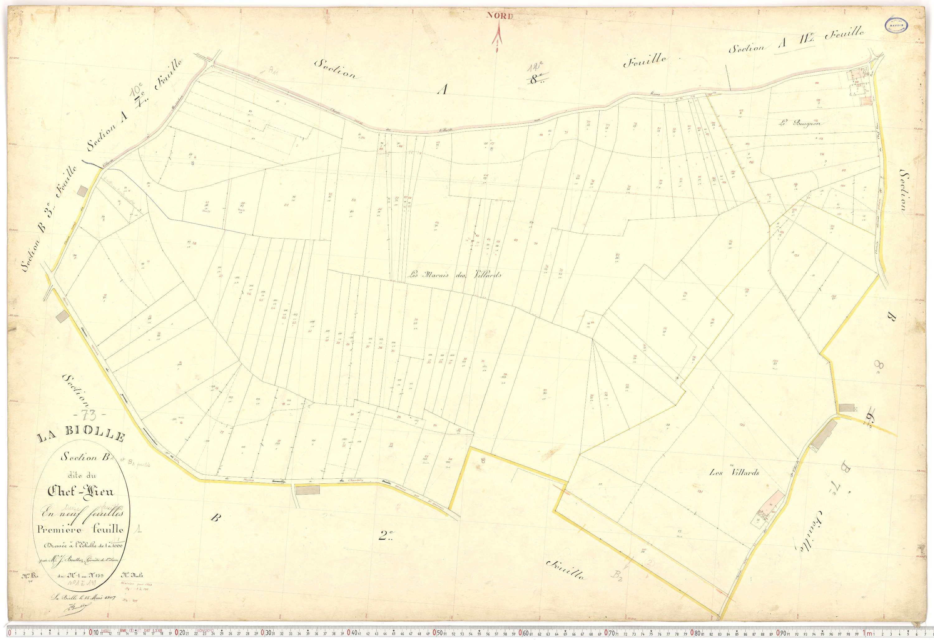 La Biolle - Plans cadastraux du premier cadastre français.