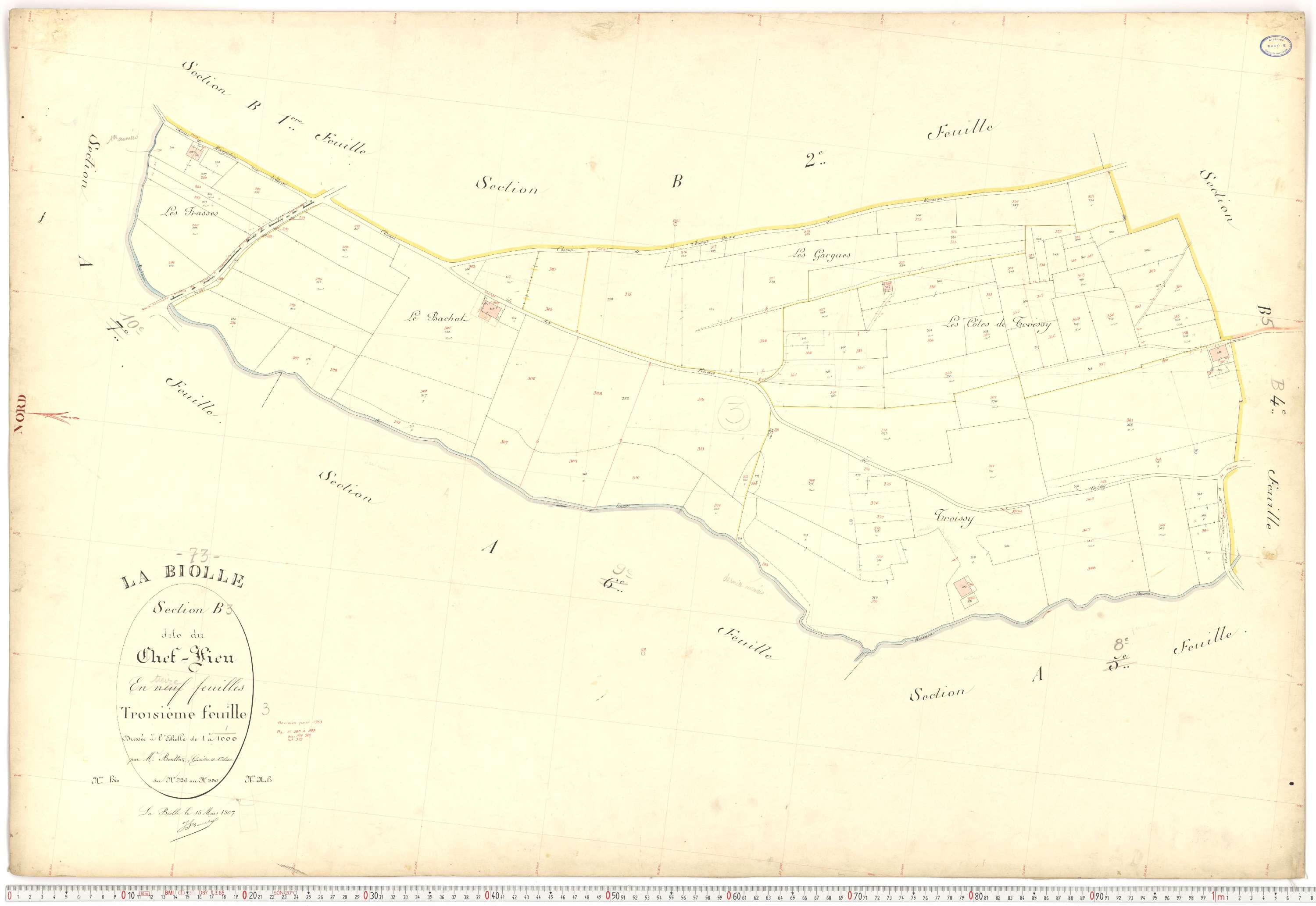 La Biolle - Plans cadastraux du premier cadastre français.