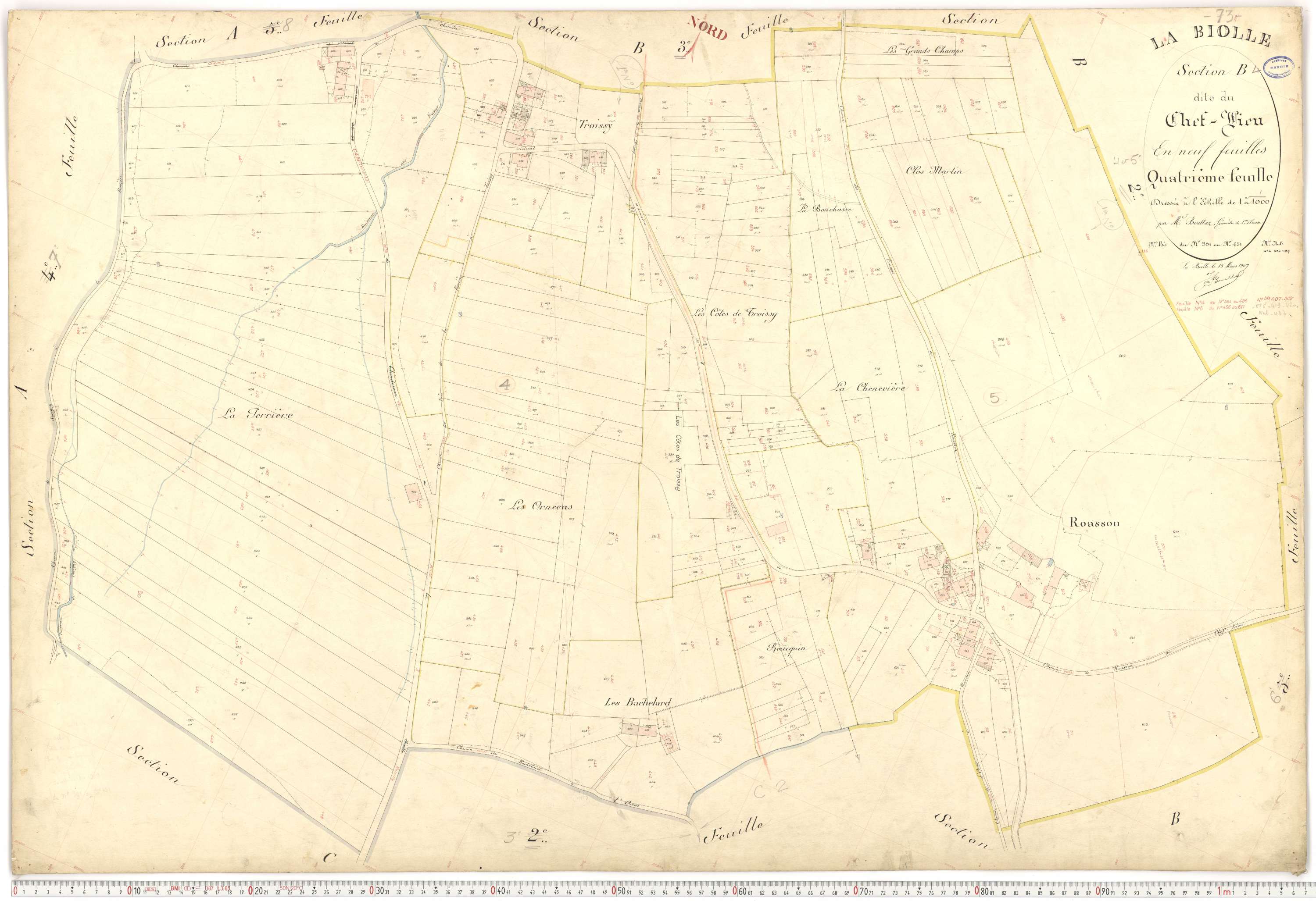 La Biolle - Plans cadastraux du premier cadastre français.