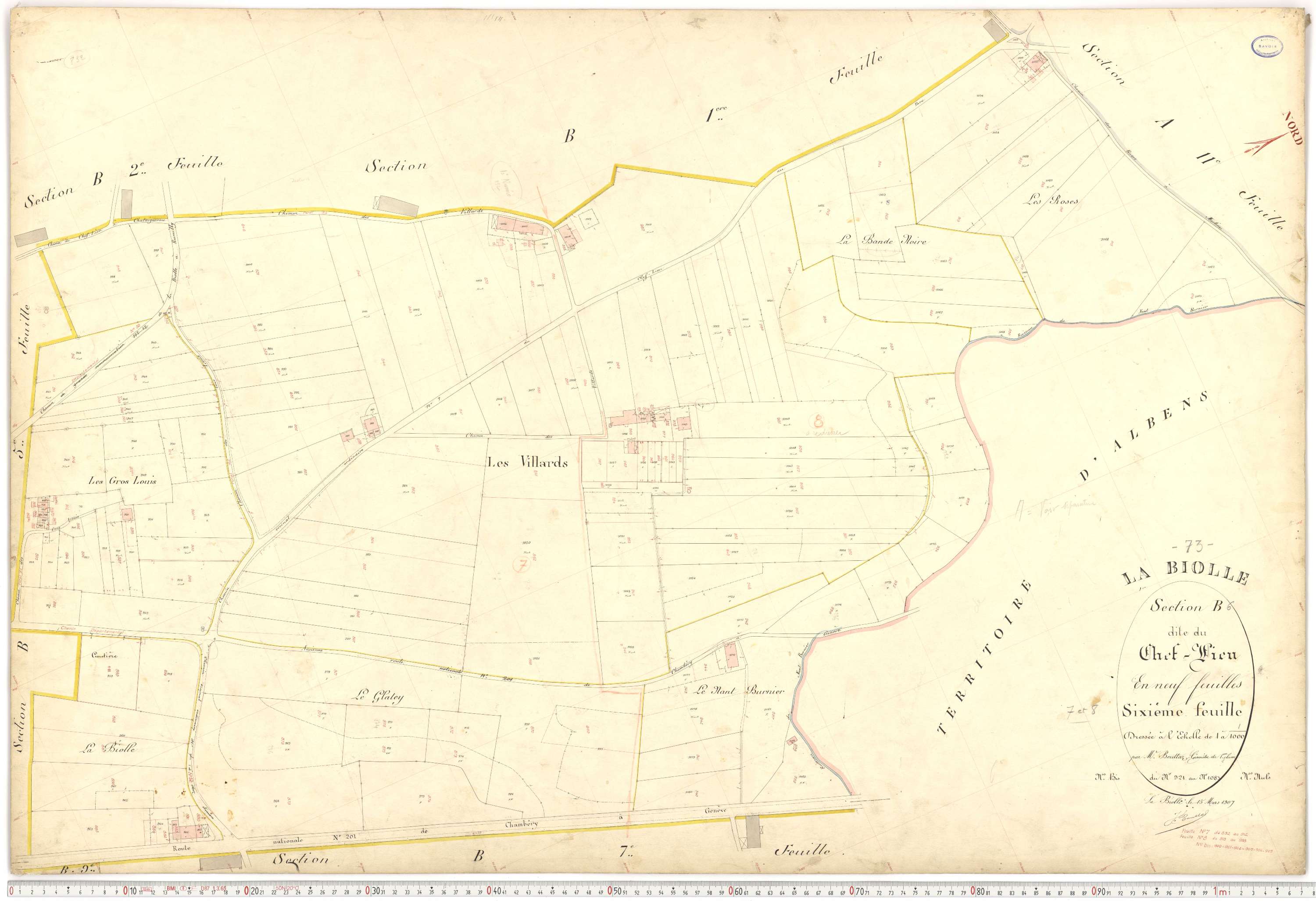 La Biolle - Plans cadastraux du premier cadastre français.