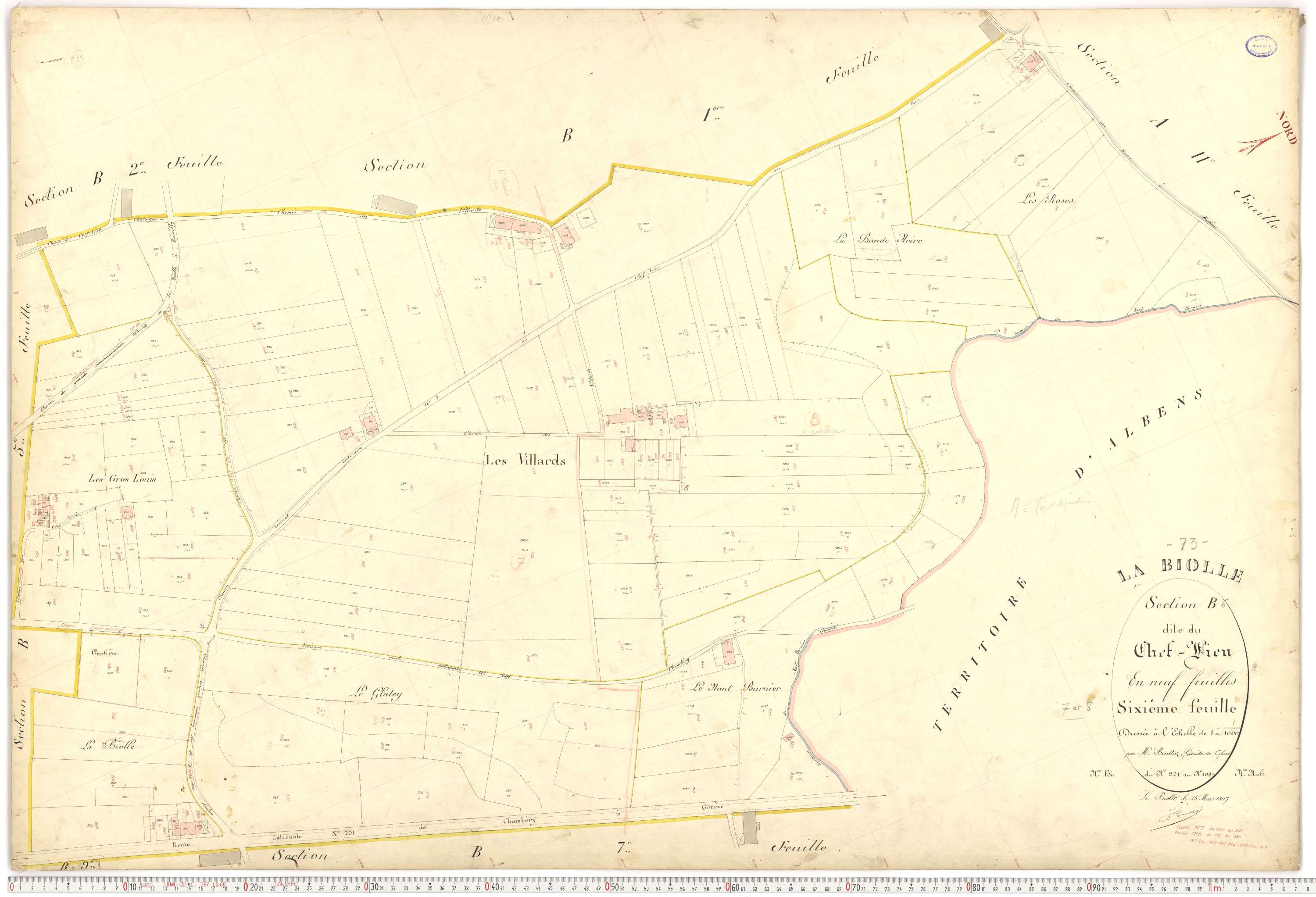 La Biolle - Plans cadastraux du premier cadastre français.